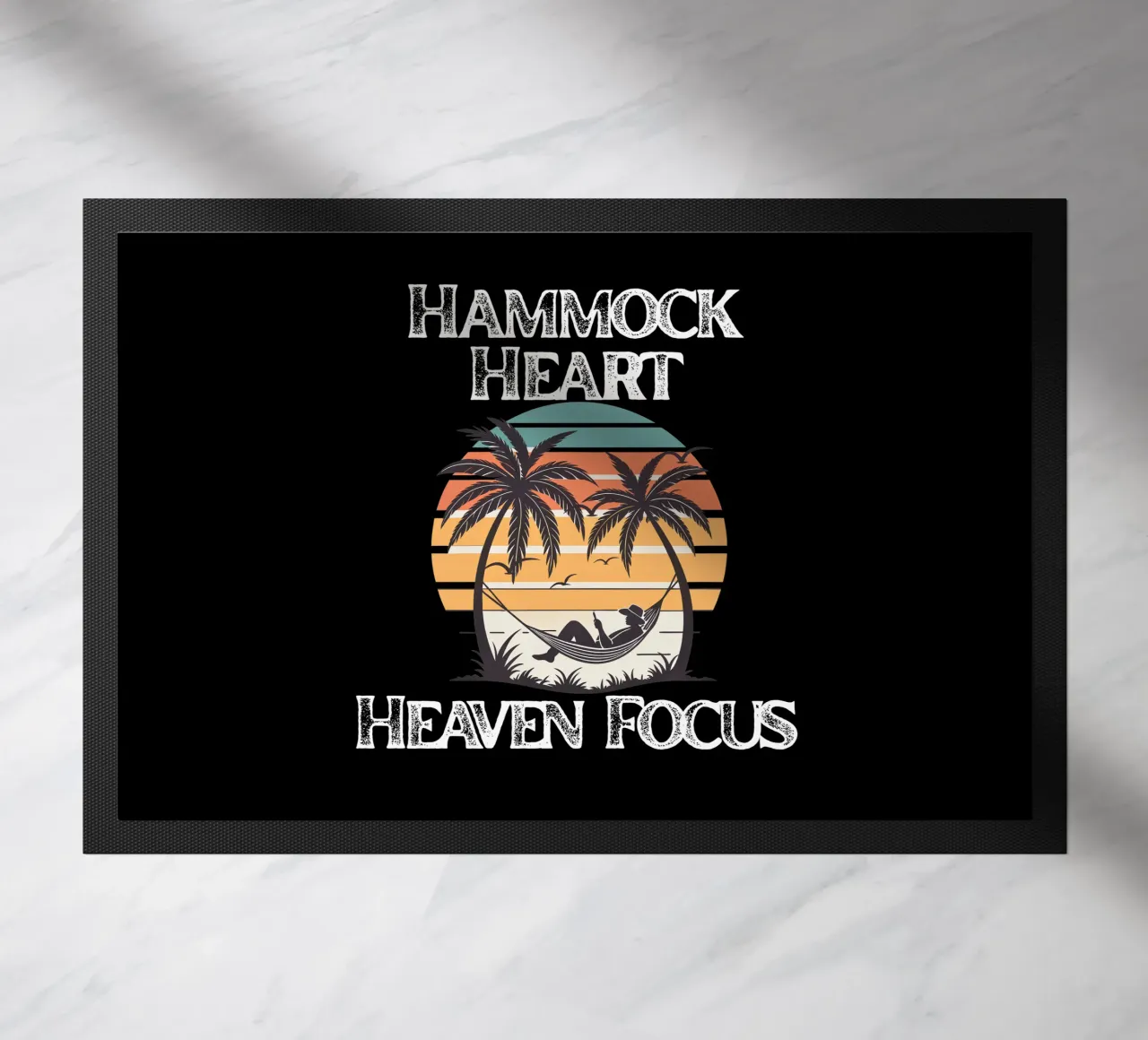 Hammock Heart, Heaven Focus Resting in Divine Peace Look Up doormat by Lionandlamb