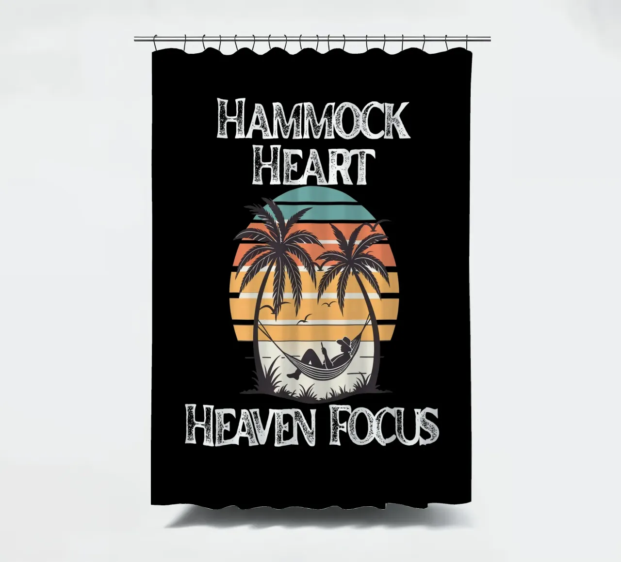 Hangmat Hart, Hemel Focus Rustend in Goddelijke Vrede Kijk Omhoog douchegordijn van Lionandlamb