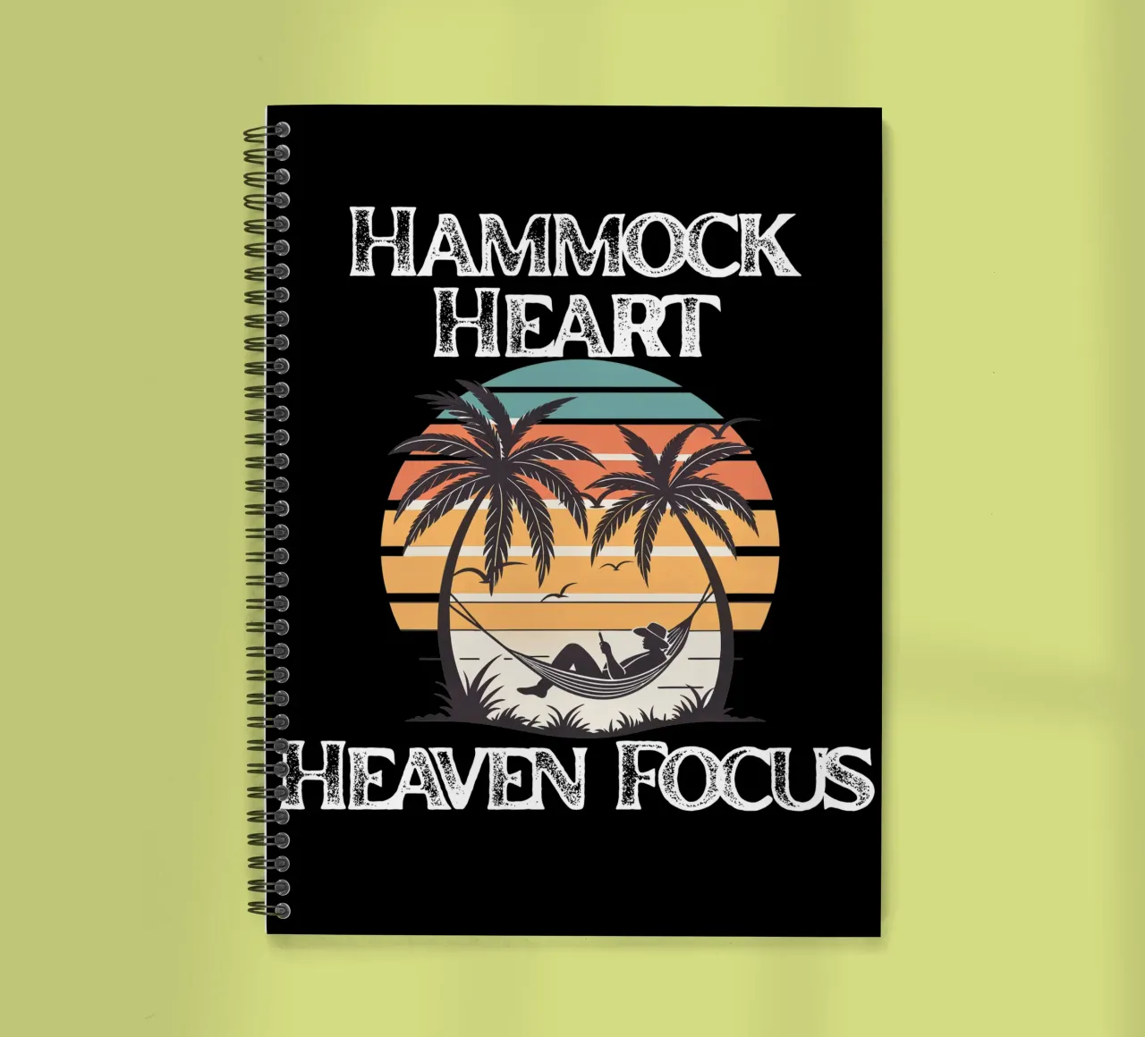 Hammock Heart, Heaven Focus Resting in Divine Peace Look Up spiral notebook by Lionandlamb
