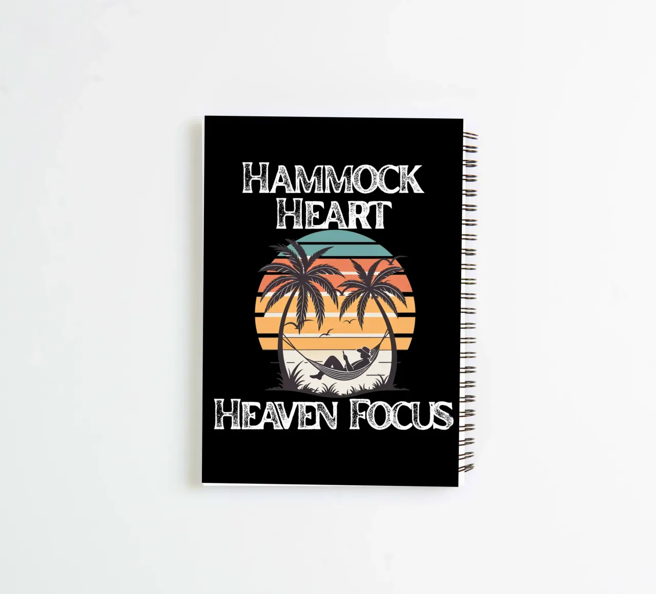 Hammock Heart, Heaven Focus Resting in Divine Peace Look Up spiral notebook by Lionandlamb