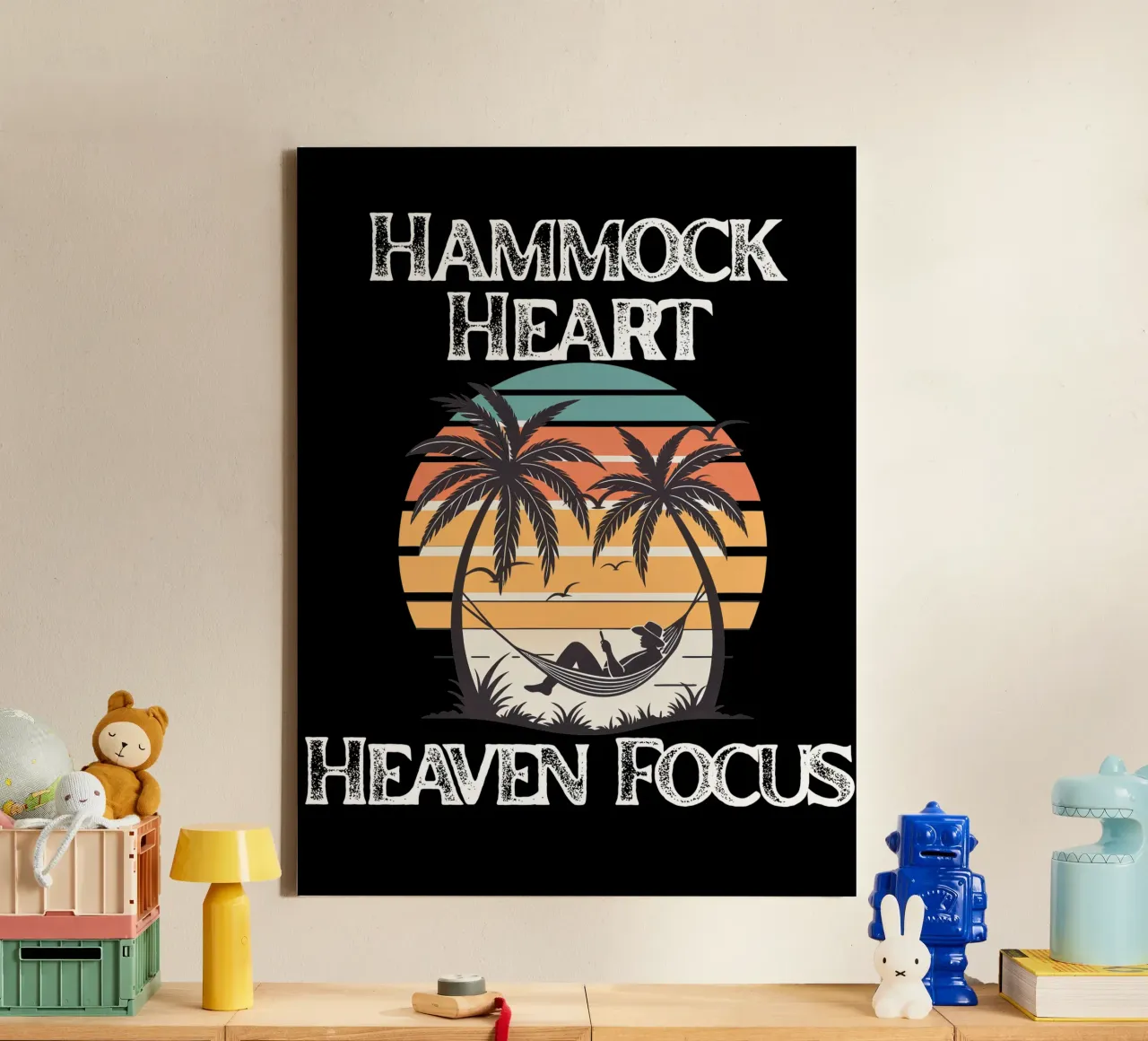 Hammock Heart, Heaven Focus Resting in Divine Peace Look Up canvas by Lionandlamb