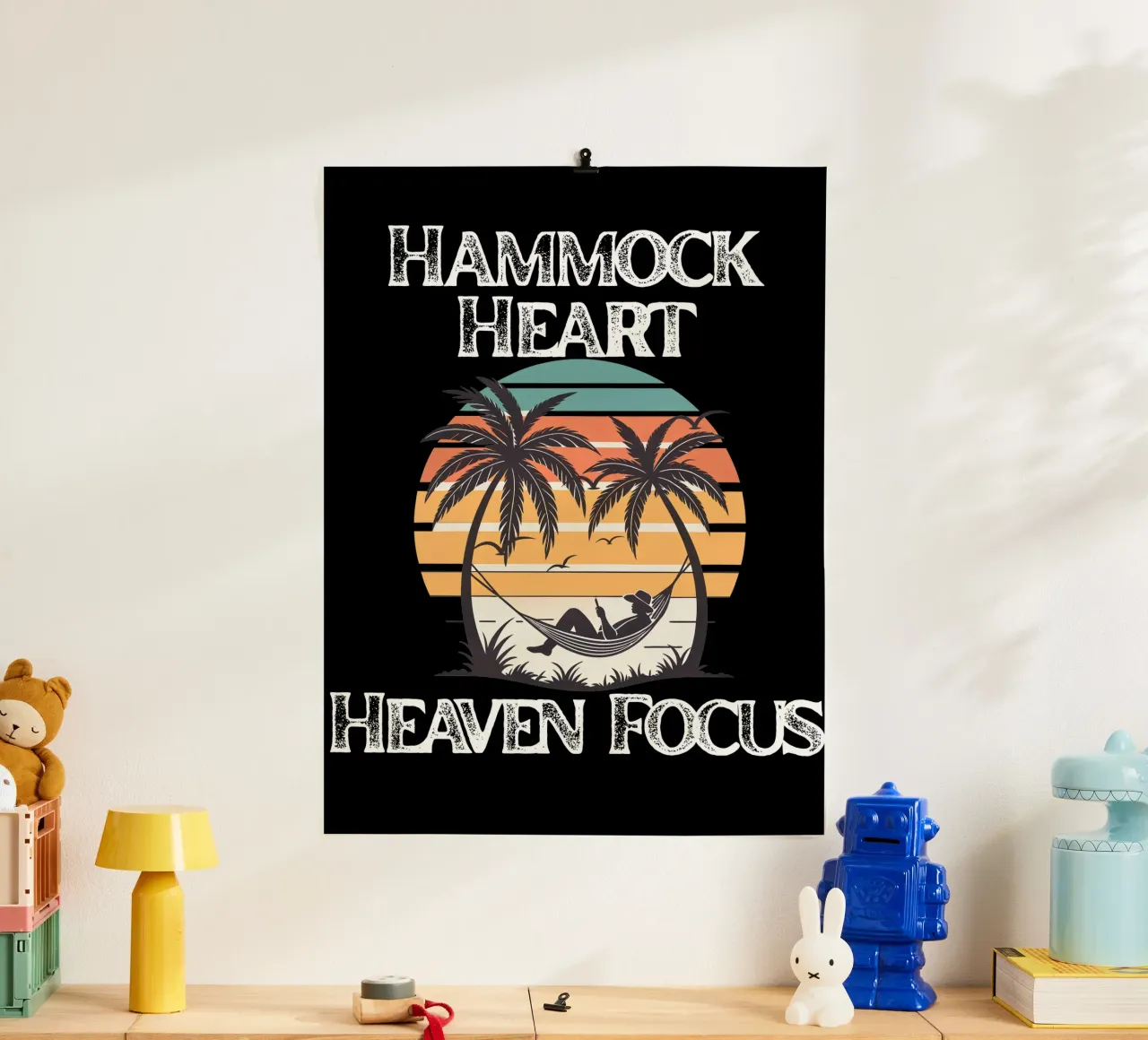 Hängemattenherz, Himmelsfokus Ruhen im göttlichen Frieden Blick nach oben Poster von Lionandlamb