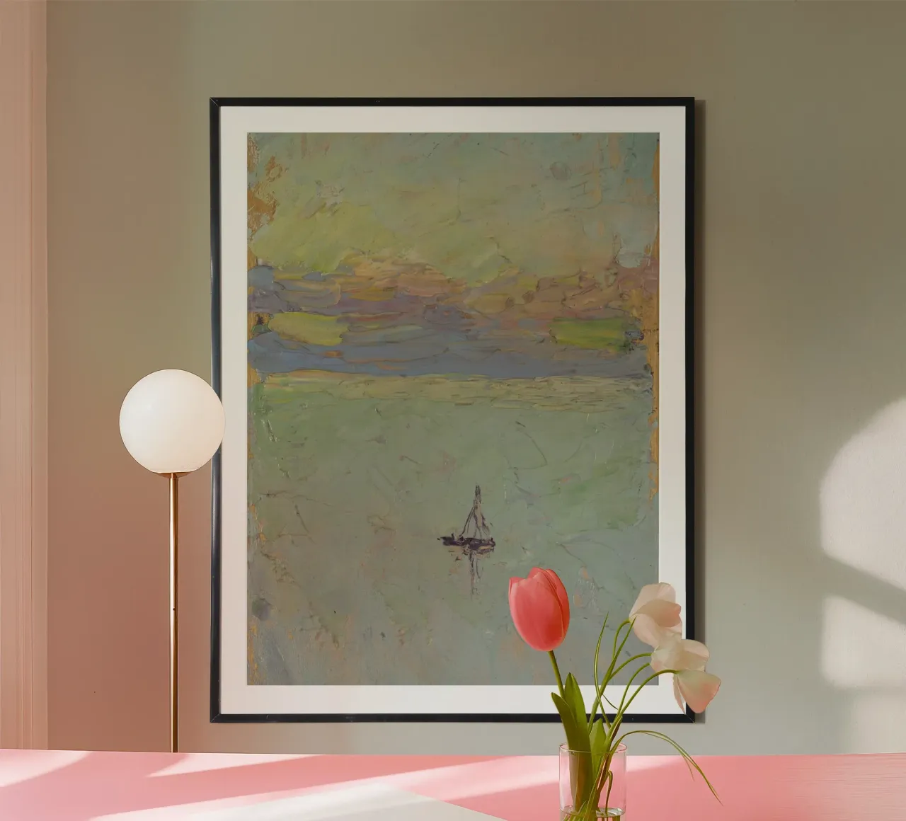 Wassily Kandinsky - Segelboot auf dem See poster da Second Canvas