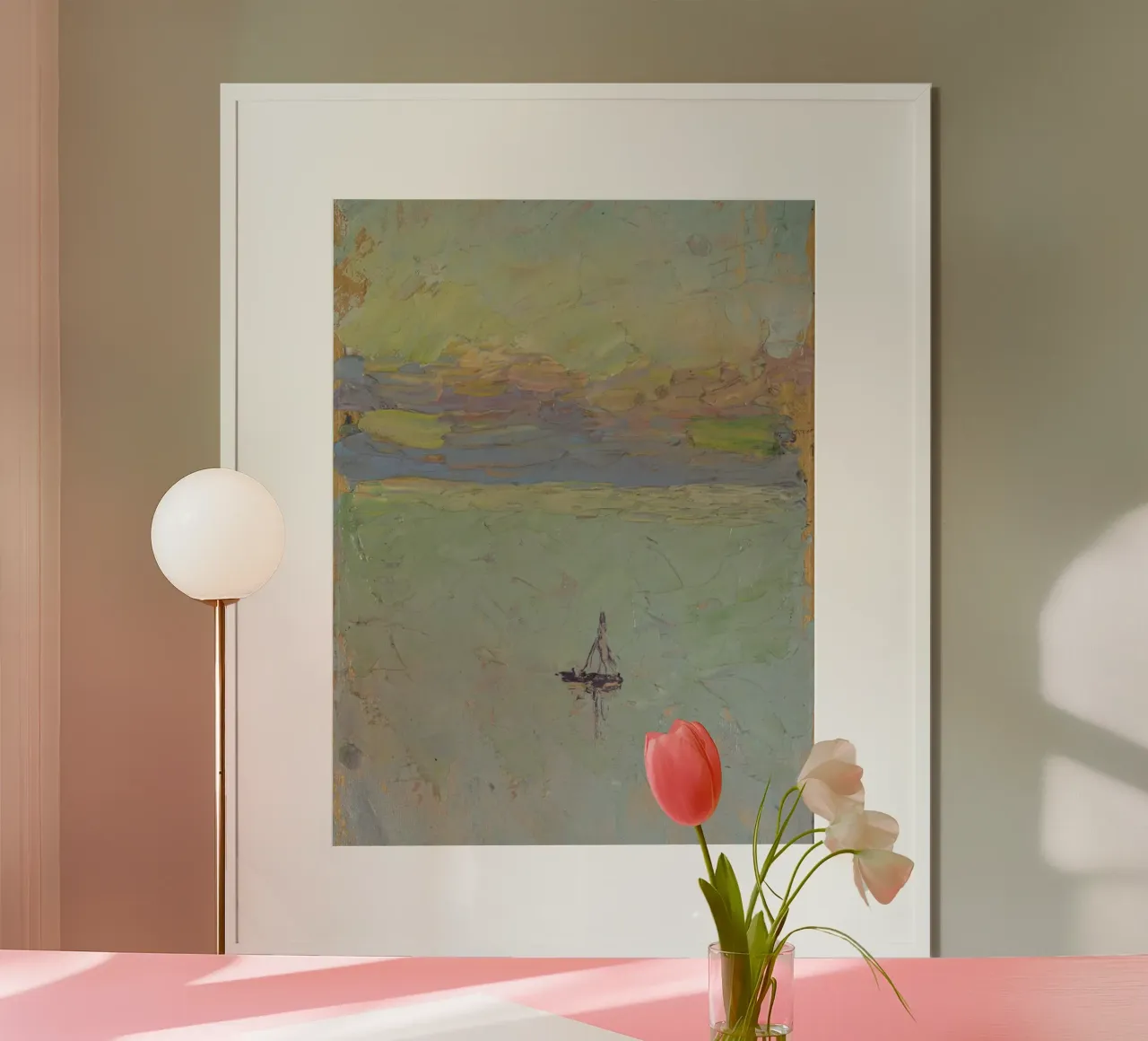 Wassily Kandinsky - Segelboot auf dem See poster da Second Canvas