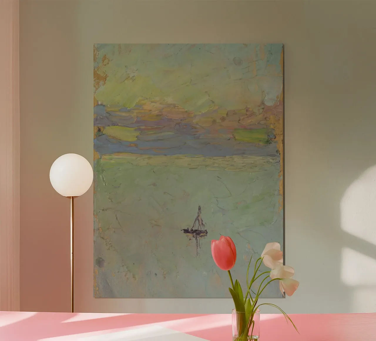 Wassily Kandinsky - Segelboot auf dem See poster da Second Canvas