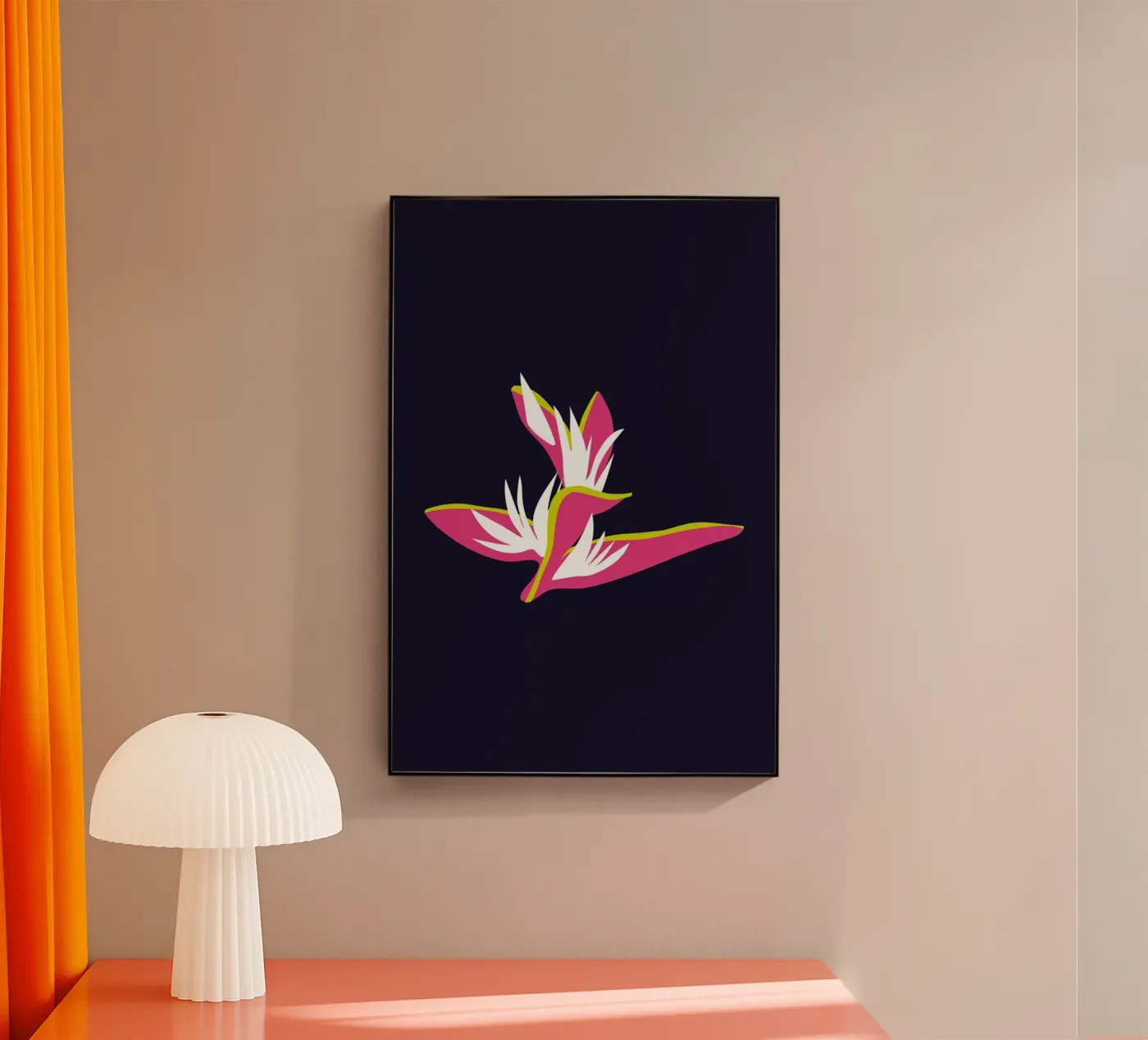 Heliconia Illo Study acrylic glass by Mariery Young