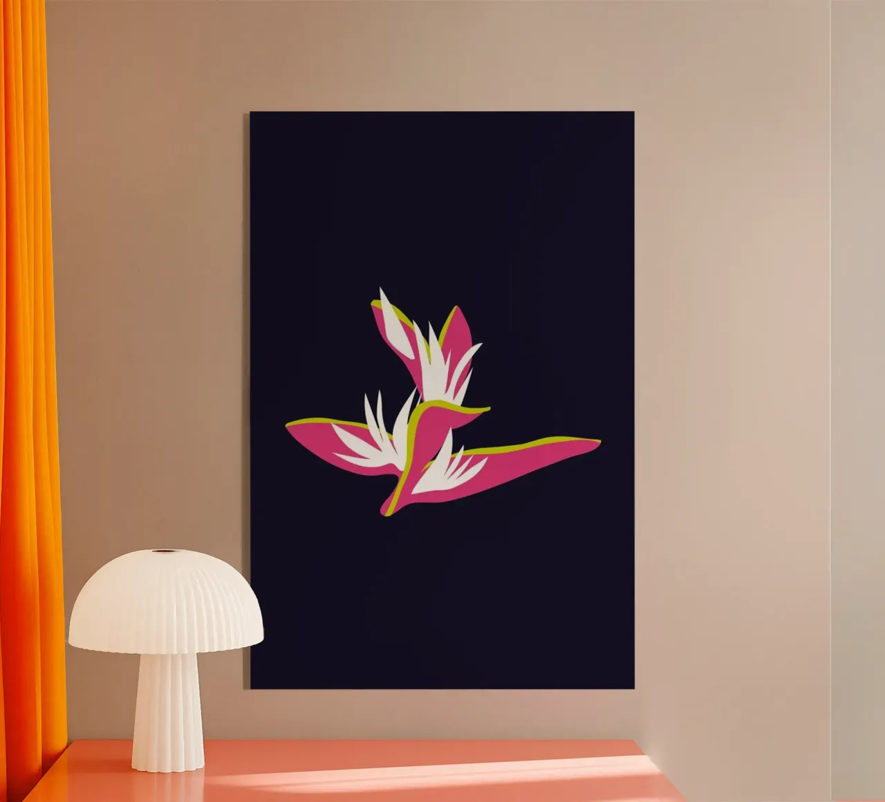 Heliconia Illo Study plexiglass da Mariery Young