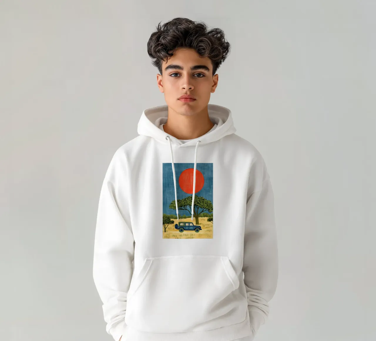 Jeep Safari felpa con cappuccio da Curious Canvas