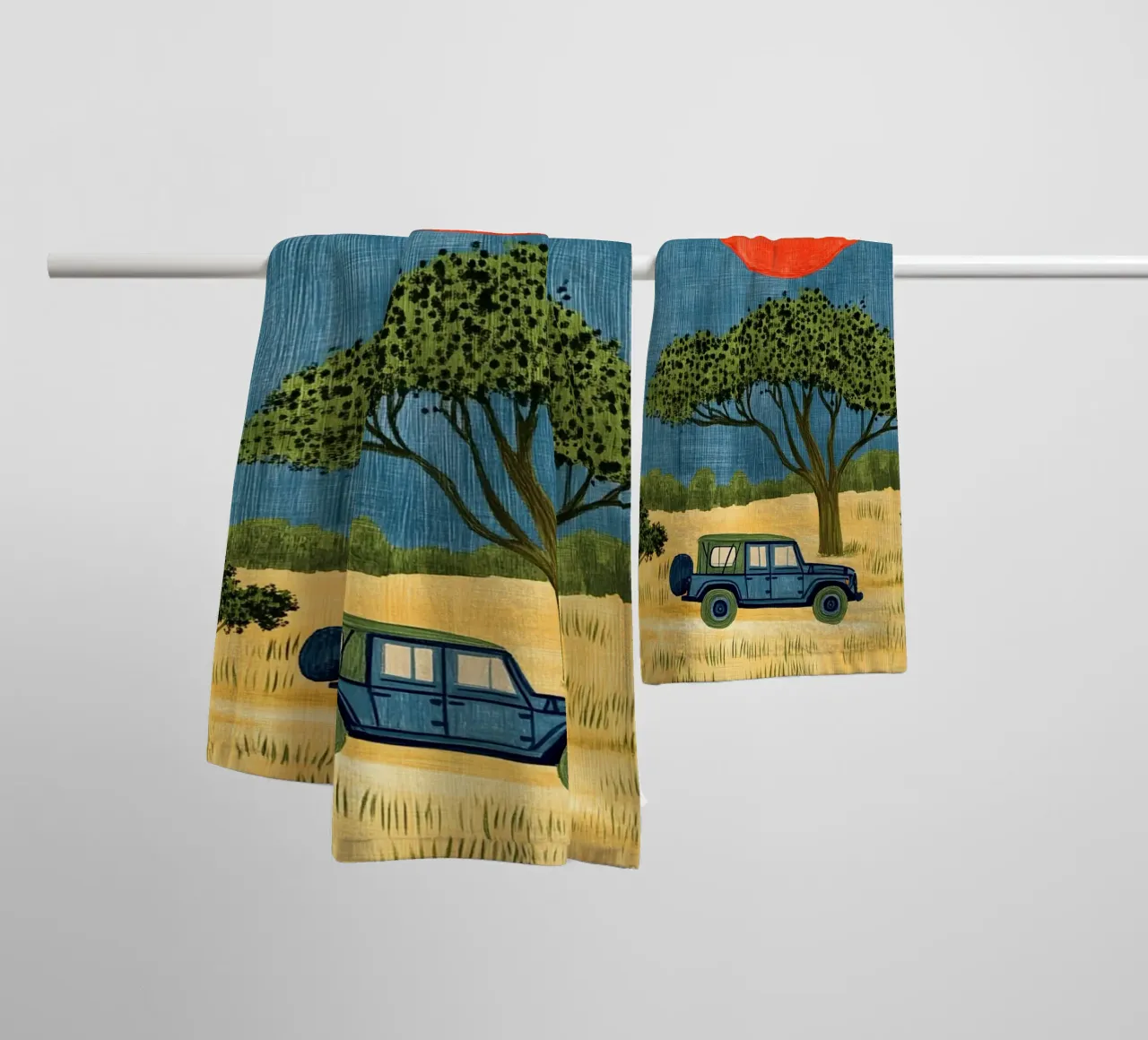 Jeep Safari asciugamano da bagno da Curious Canvas