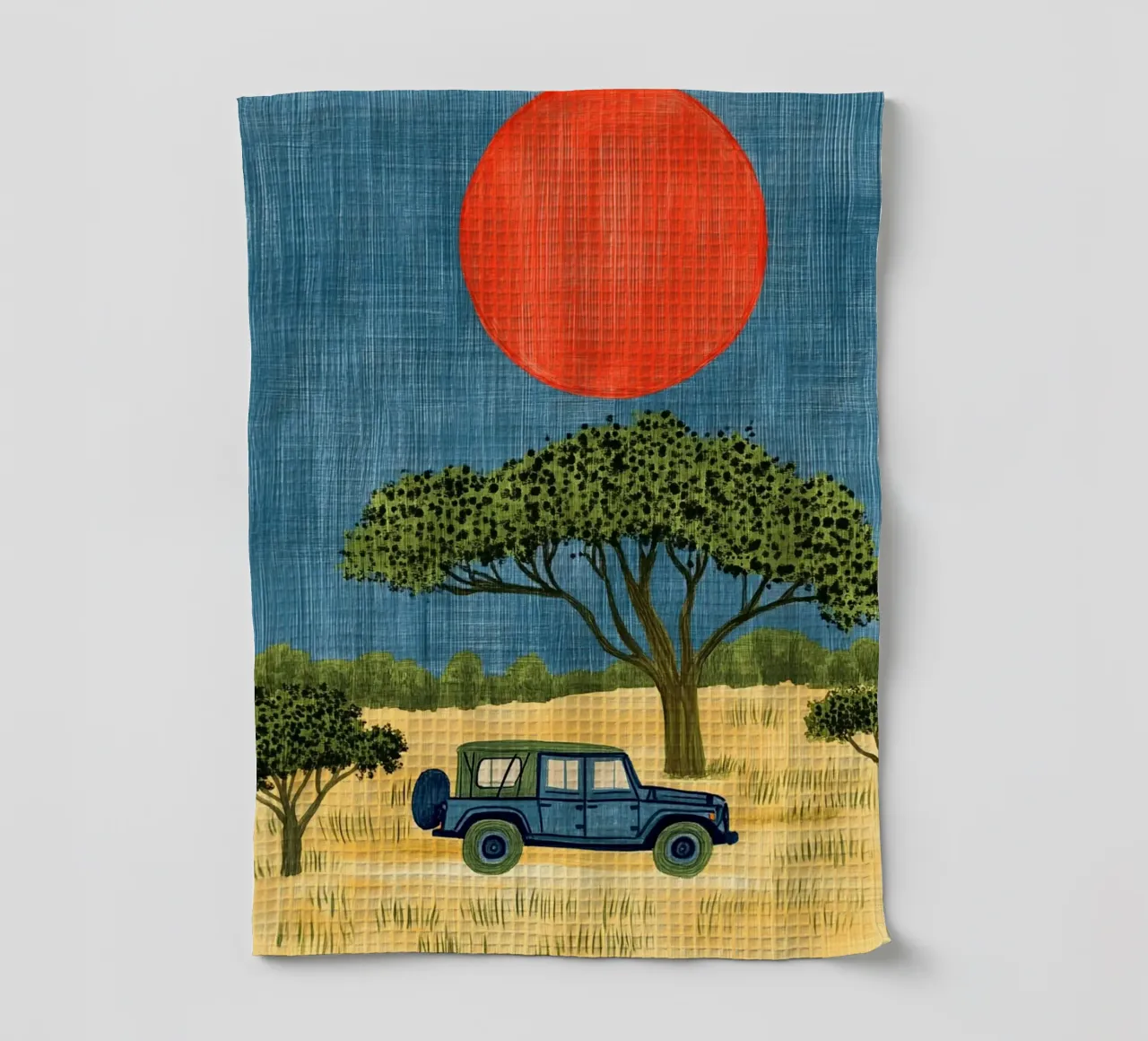 Jeep Safari canovaccio da cucina da Curious Canvas