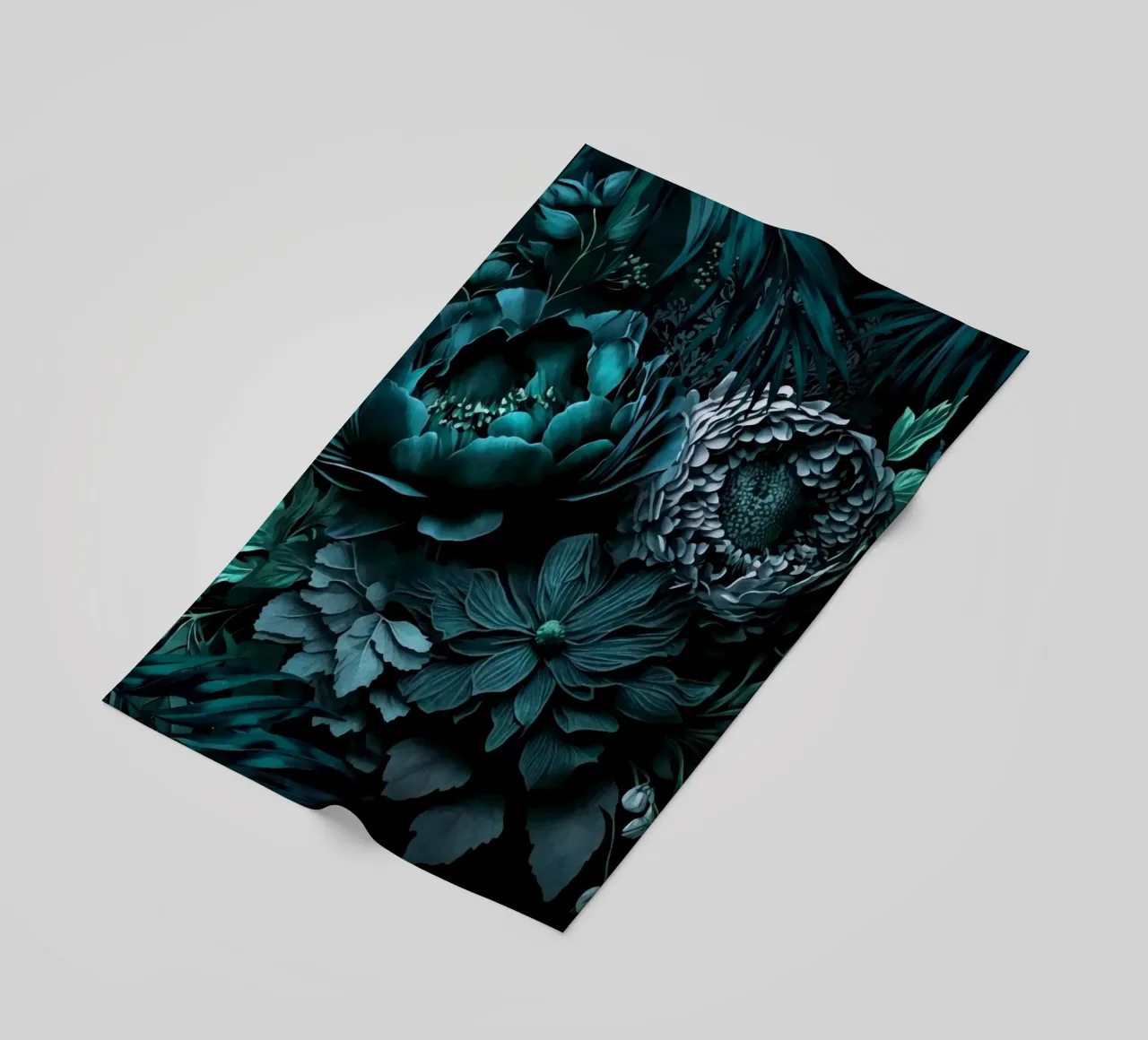Turquesa Renacimiento Vibes Moody Opulent Flores toalla de playa de Andrea Haase Floral Passion