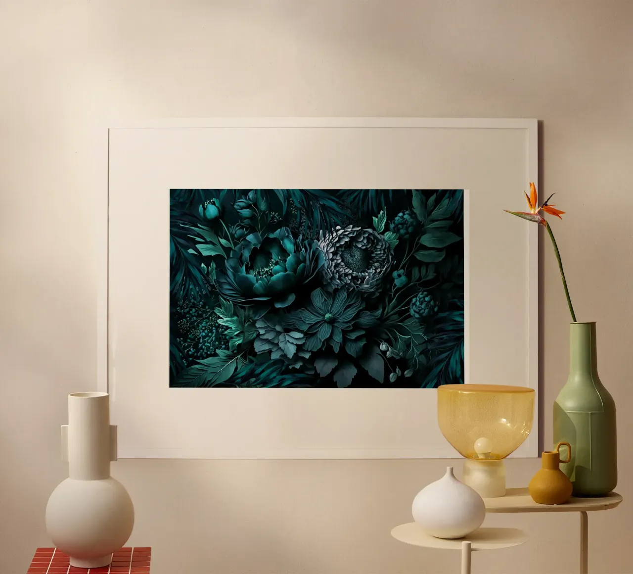 Turquesa Renacimiento Vibes Moody Opulent Flores hahnemühle de Andrea Haase Floral Passion