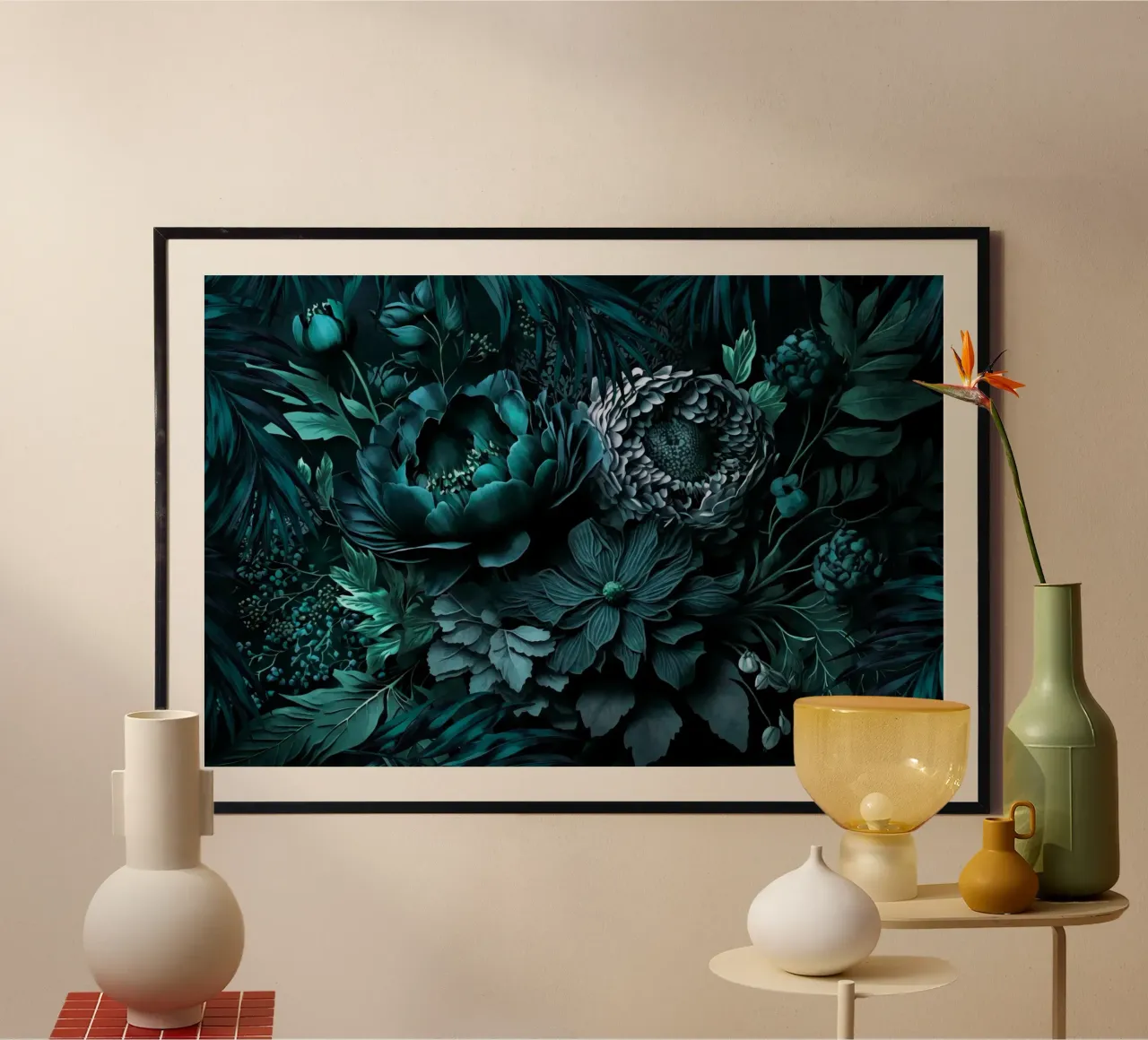 Turquesa Renacimiento Vibes Moody Opulent Flores hahnemühle de Andrea Haase Floral Passion