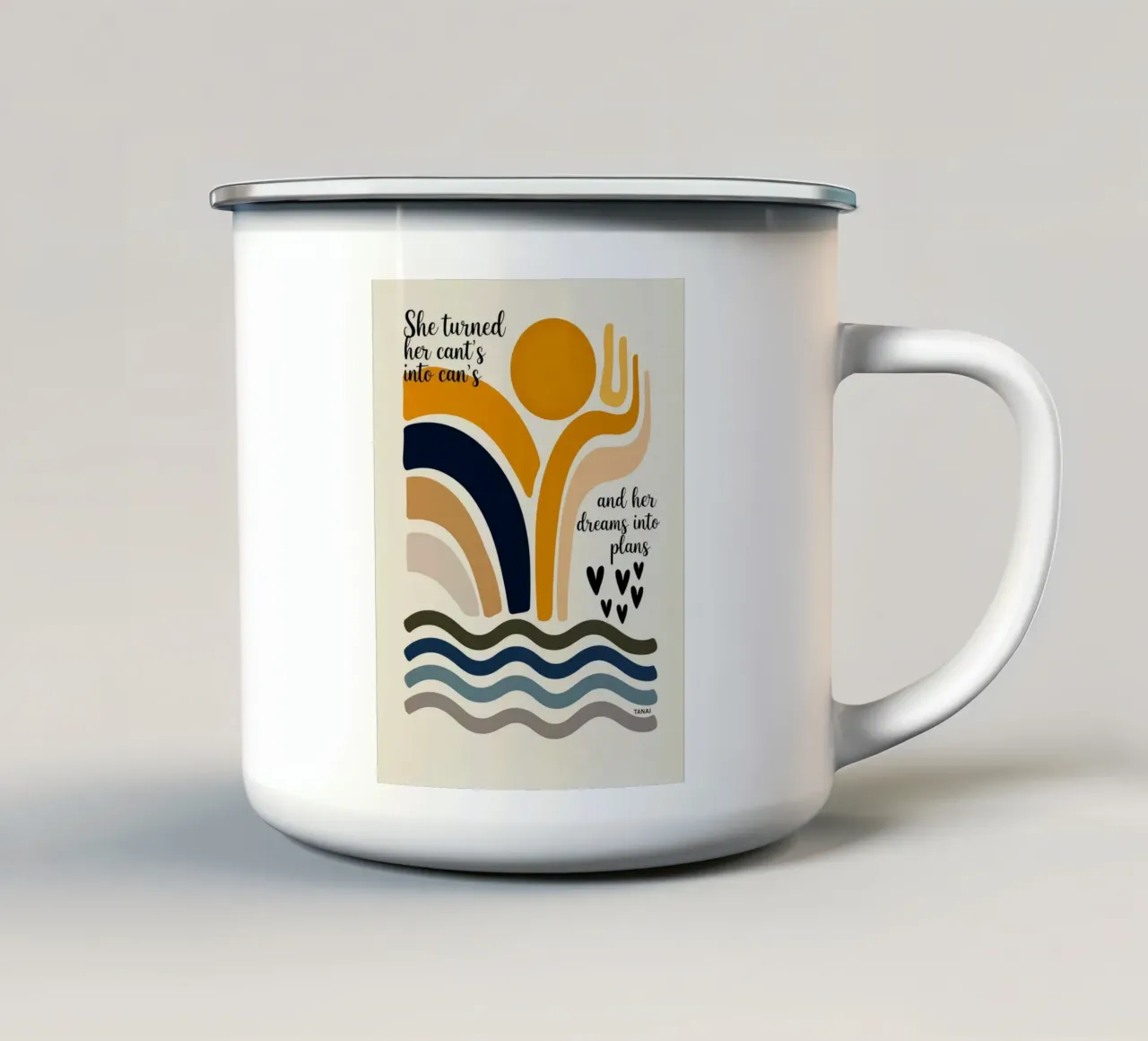 She can tazza in smalto da 20 Farben