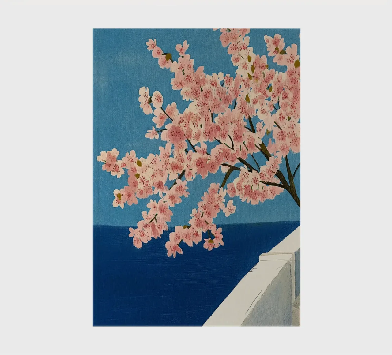 Vue sur Santorin carnet de notes de Curious Canvas