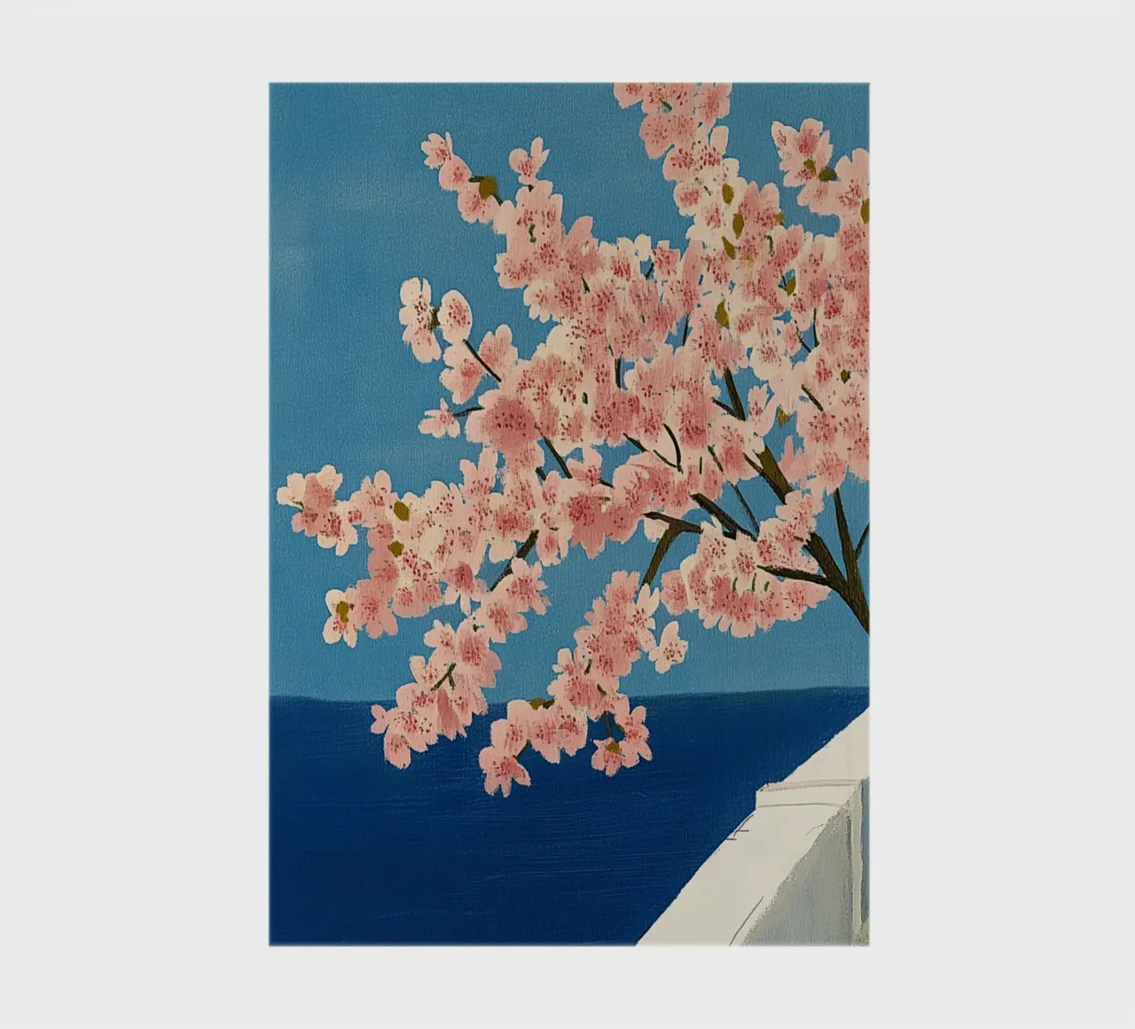 Vue sur Santorin carnet de notes de Curious Canvas