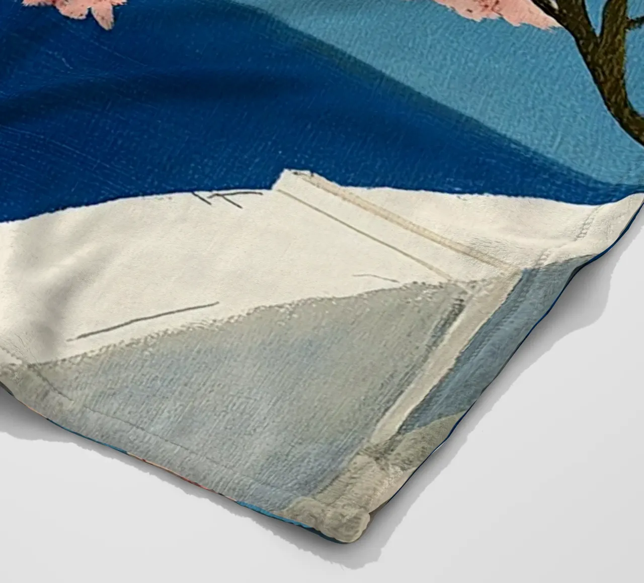 Vue sur Santorin plaid polaire de Curious Canvas