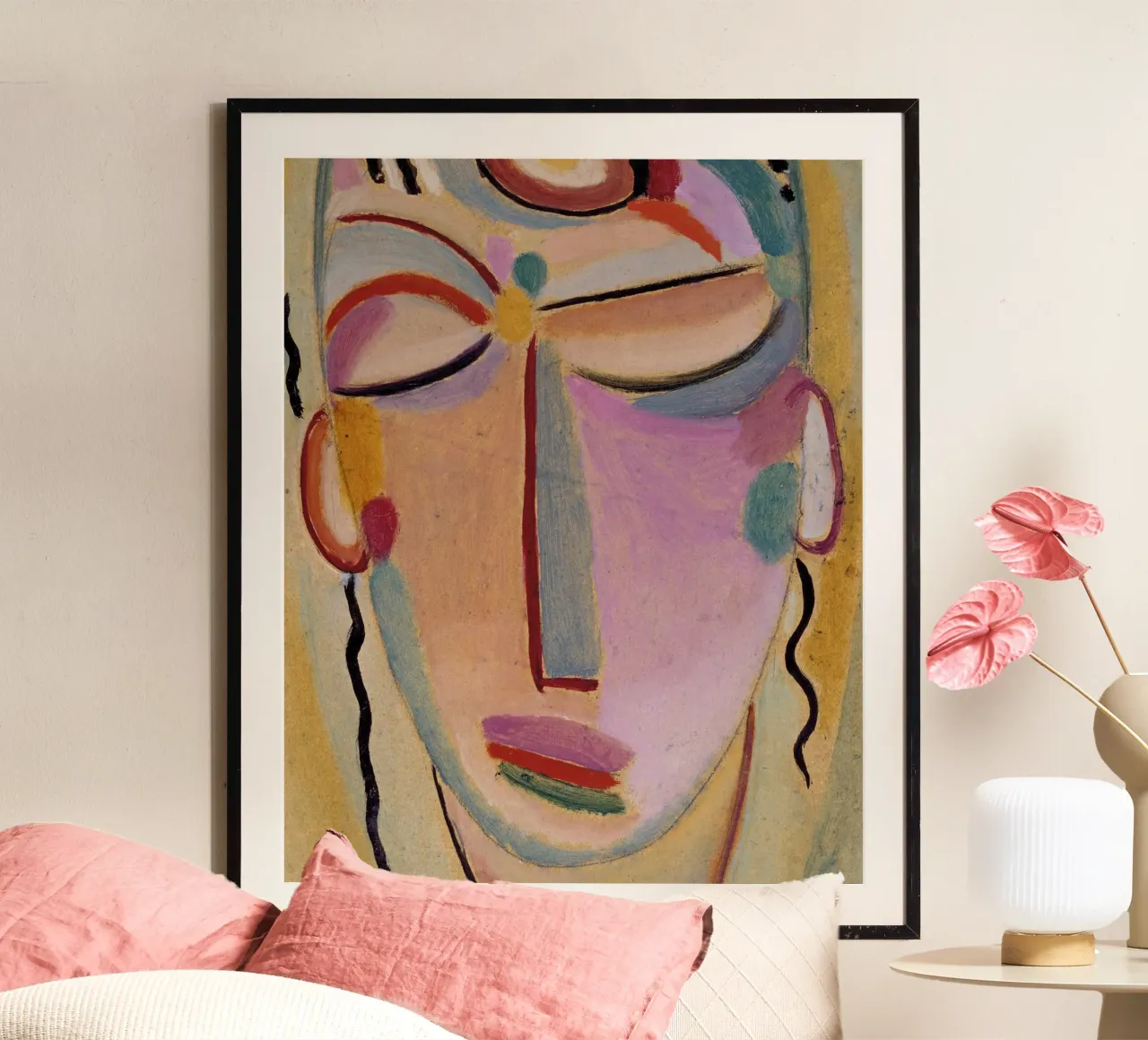 Alexej von Jawlensky - Abstrakter Kopf: Mildes Licht Poster von Second Canvas