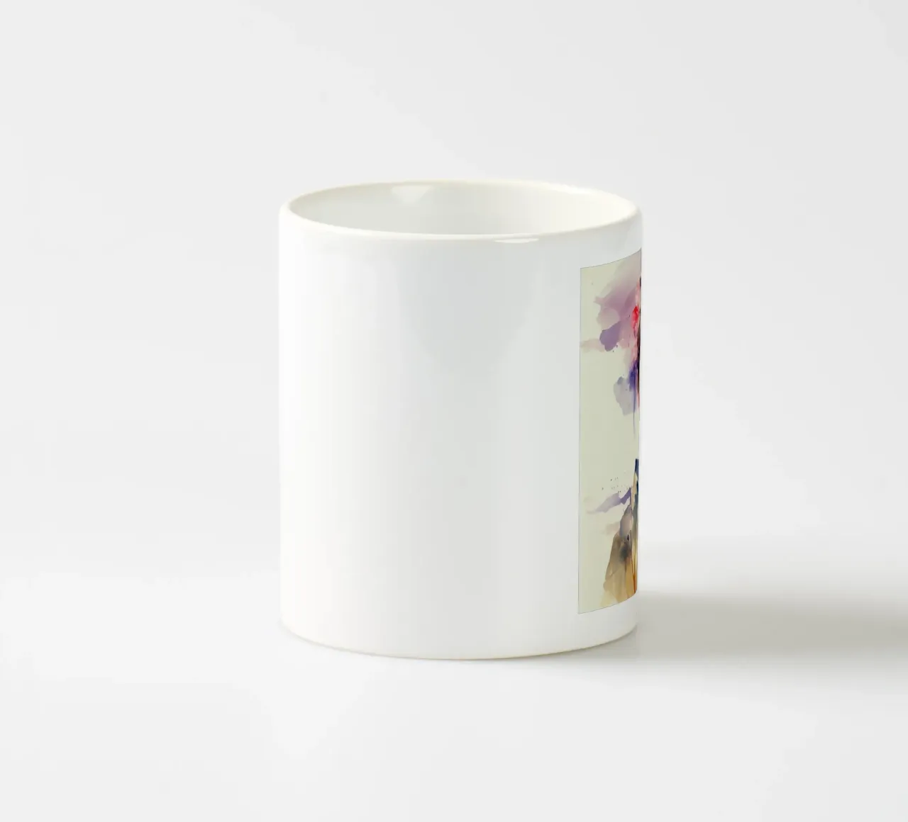 Geisha moderna ad acquerello tazza in ceramica da Chromatic Fusion Studio