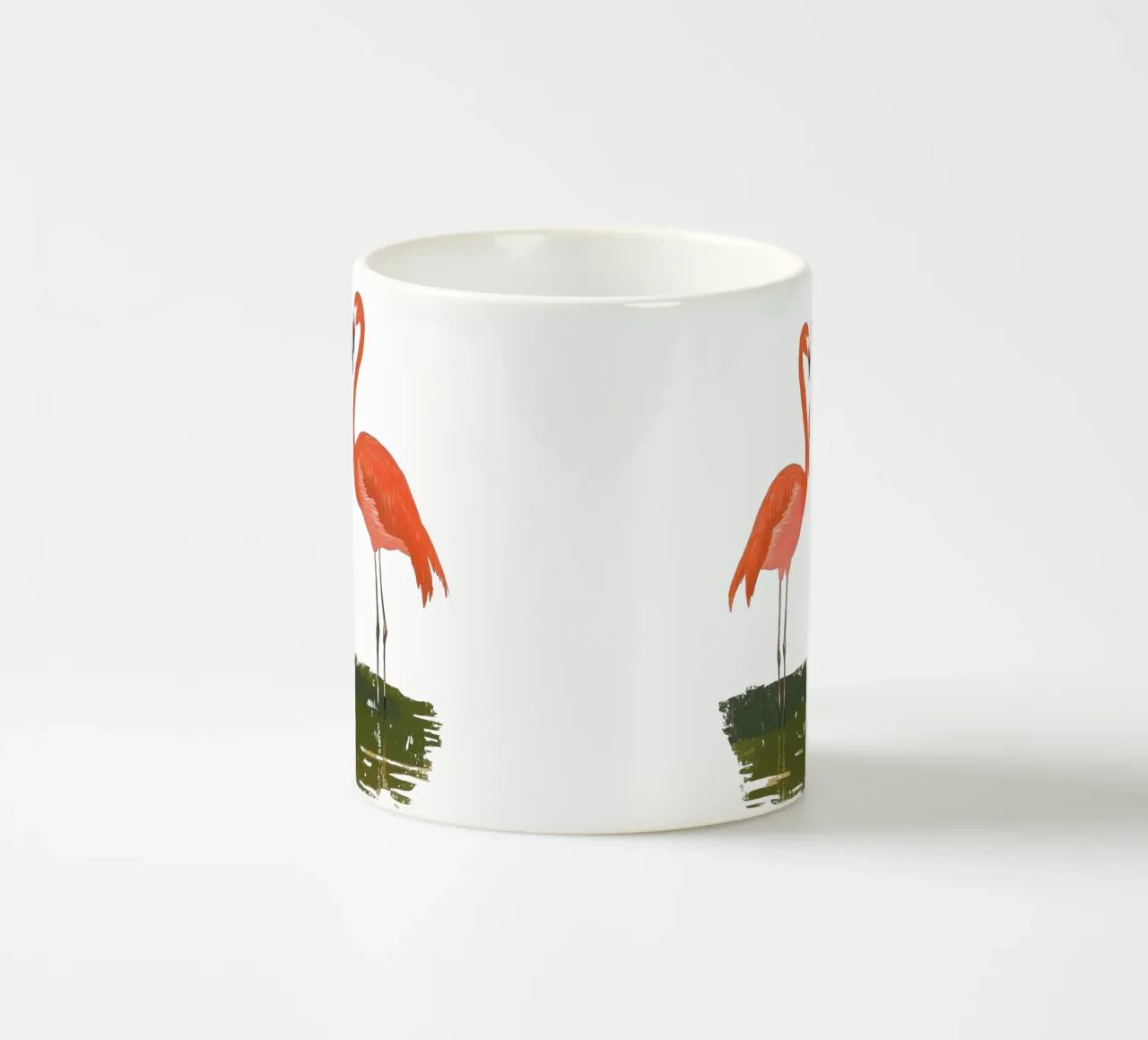 Coppia di fenicotteri tazza in ceramica da Curious Canvas