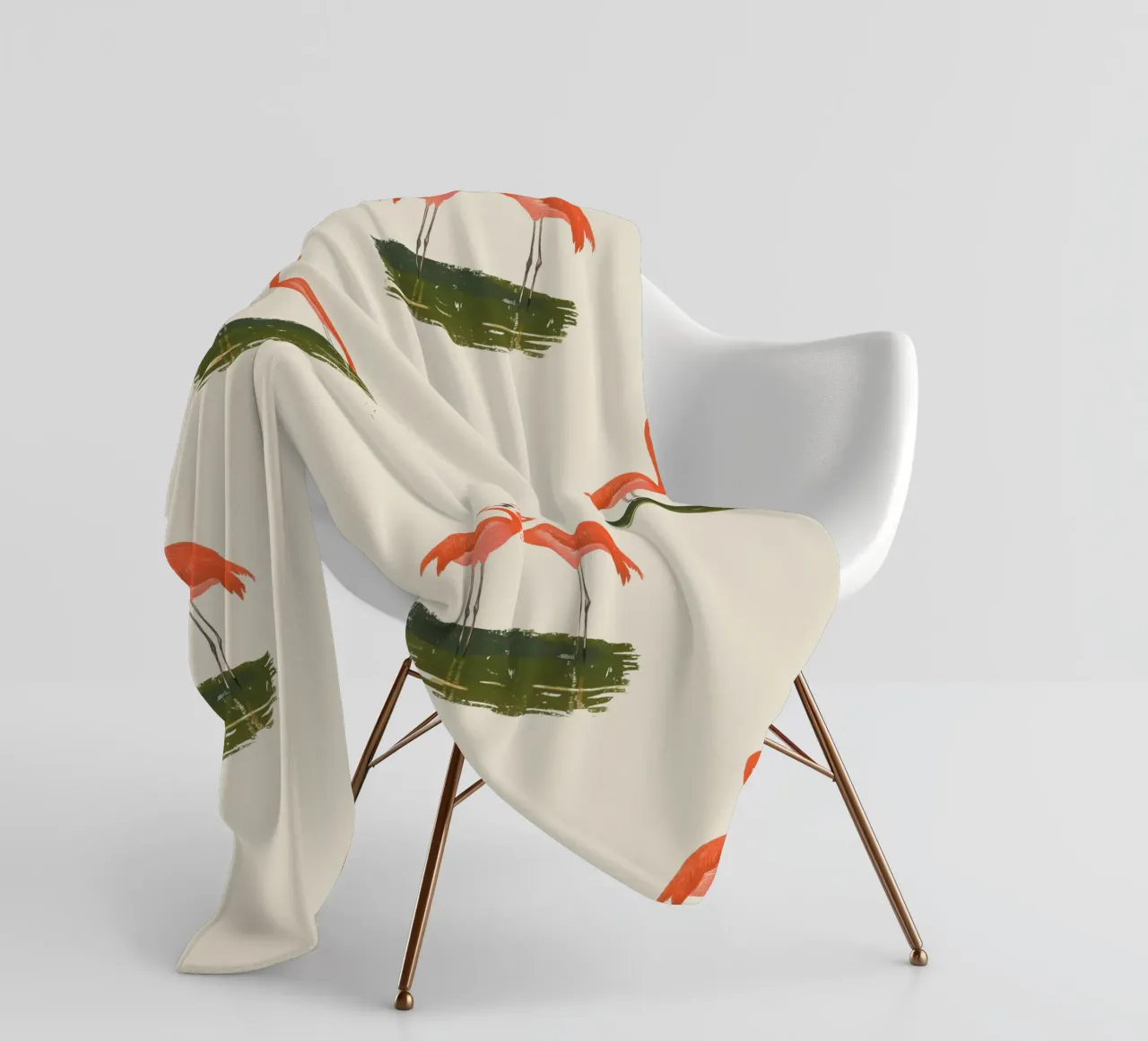 Flamingo-Paar Fleecedecke von Curious Canvas