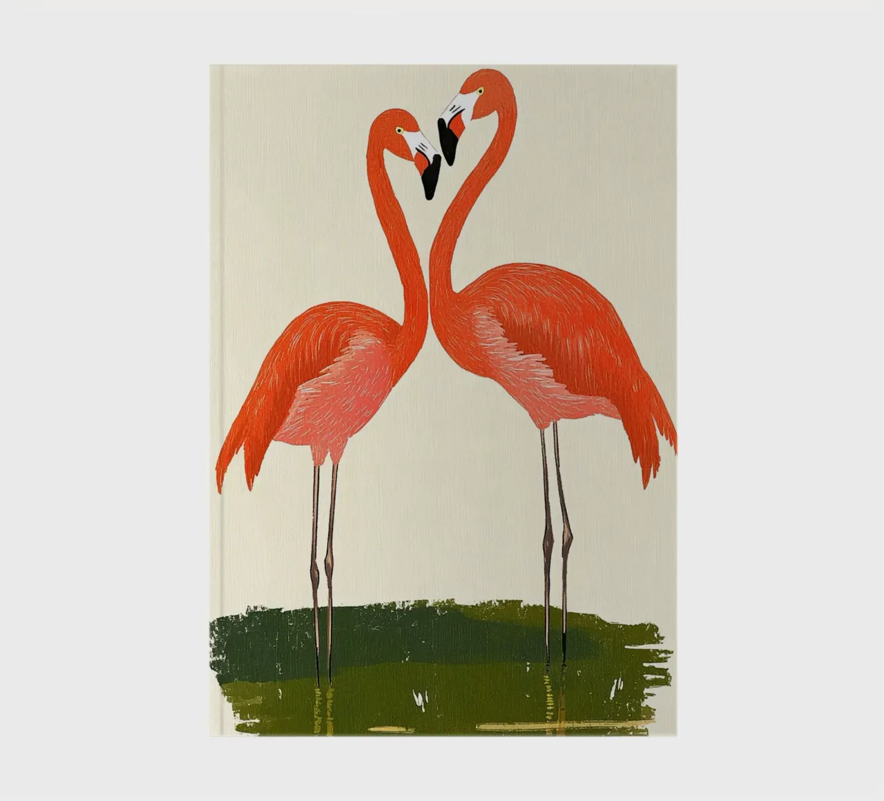 Flamingo pair notebook by Curious Canvas