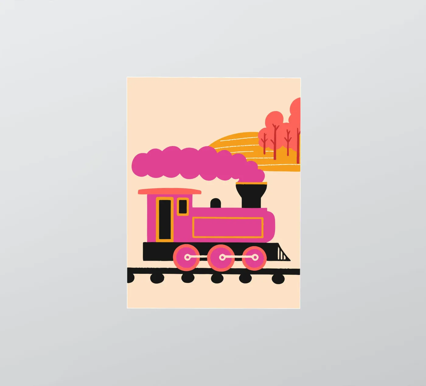 Train sticker by TRENDY POSTER SHOP