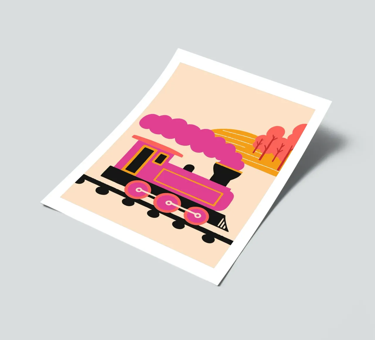 Train sticker sheet by TRENDY POSTER SHOP
