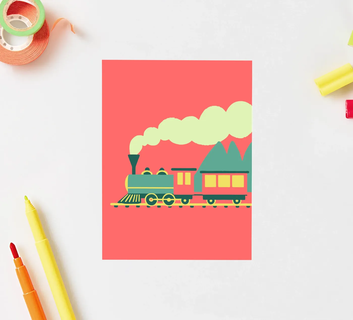 Train sticker van TRENDY POSTER SHOP