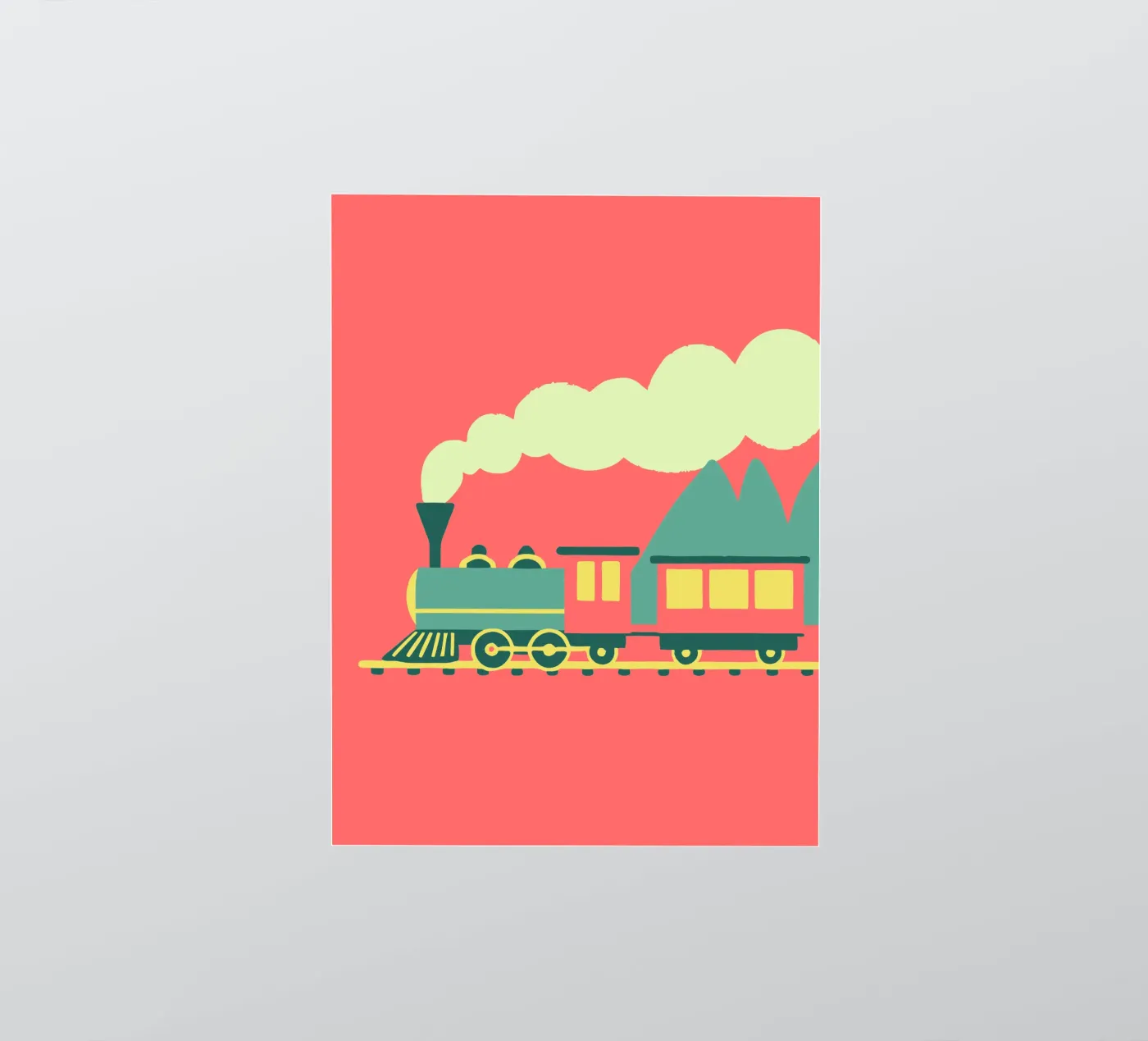 Train sticker van TRENDY POSTER SHOP