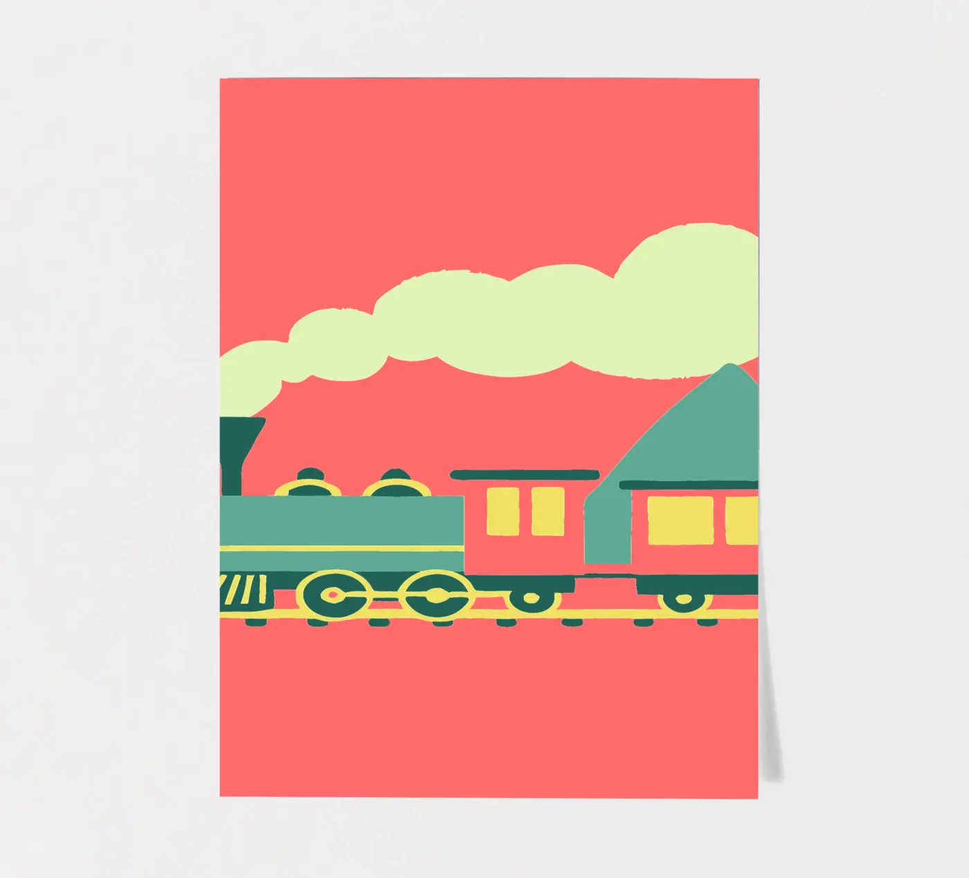 Trein stickervel van TRENDY POSTER SHOP