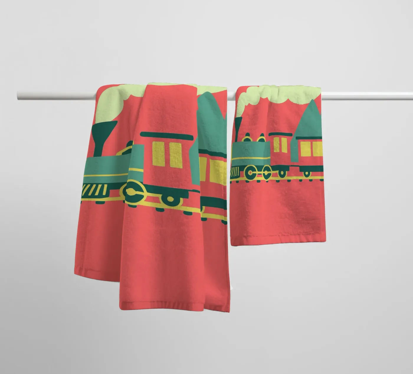 Train towel by TRENDY POSTER SHOP