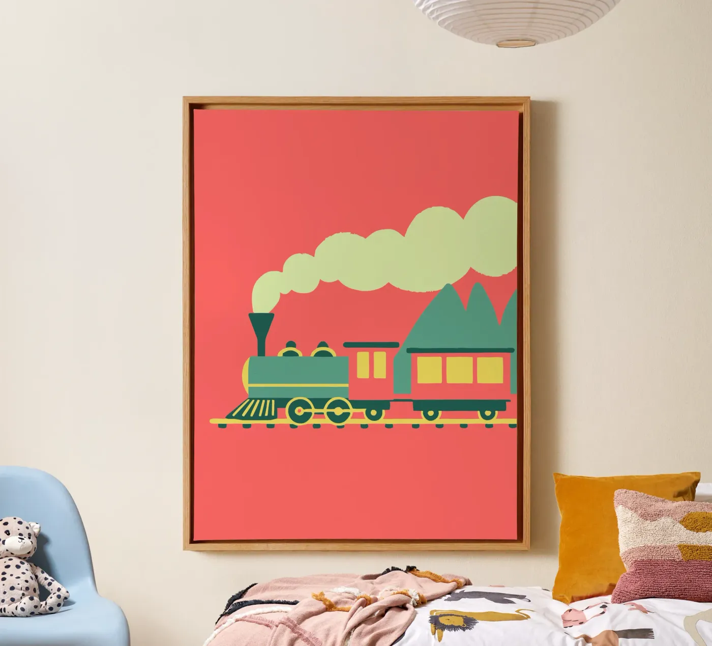 Trein canvas van TRENDY POSTER SHOP