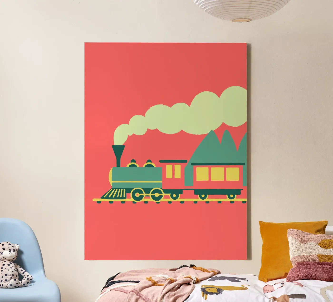 Trein canvas van TRENDY POSTER SHOP