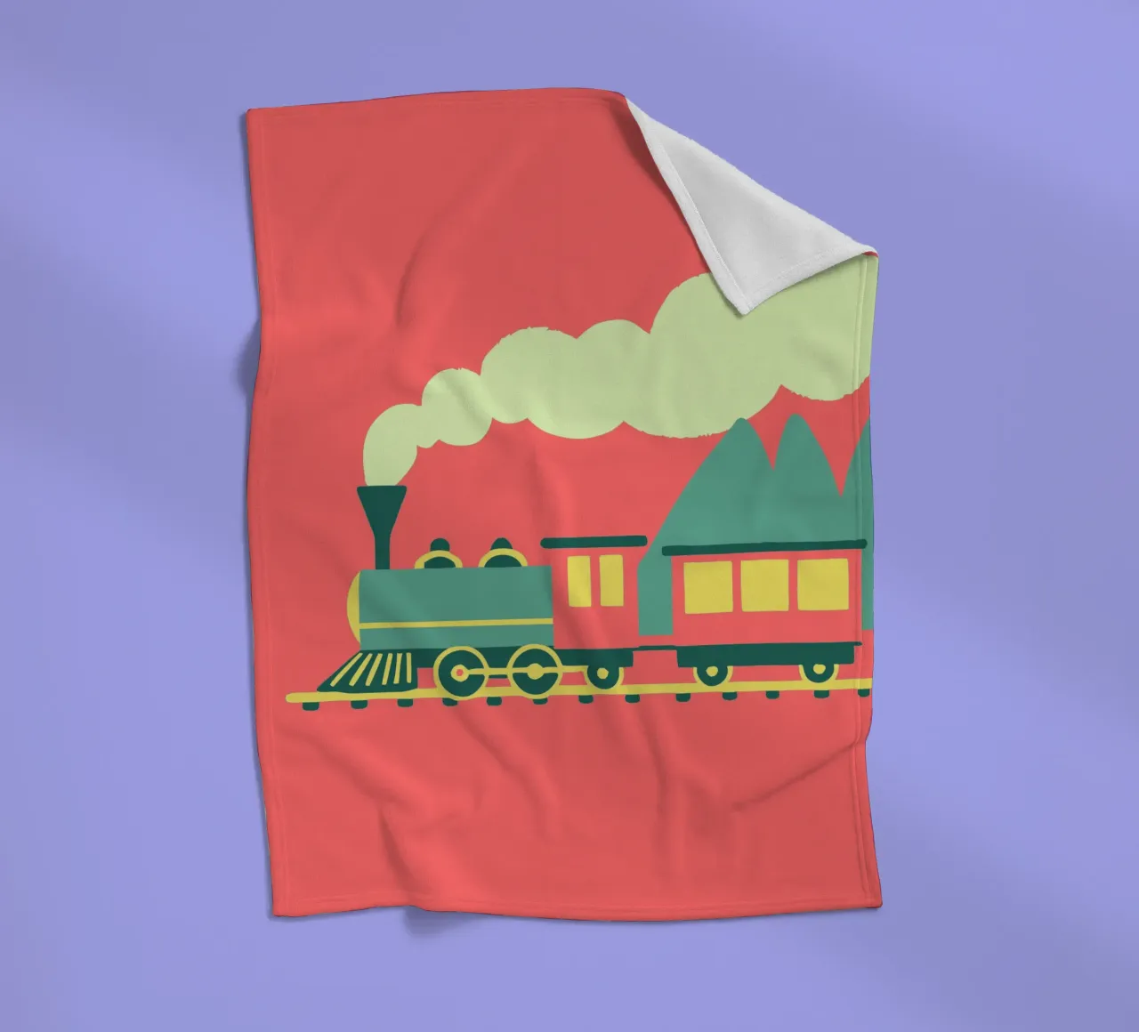 Train fleece blanket by TRENDY POSTER SHOP