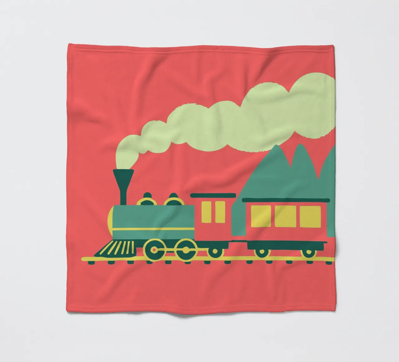 Train fleece blanket by TRENDY POSTER SHOP