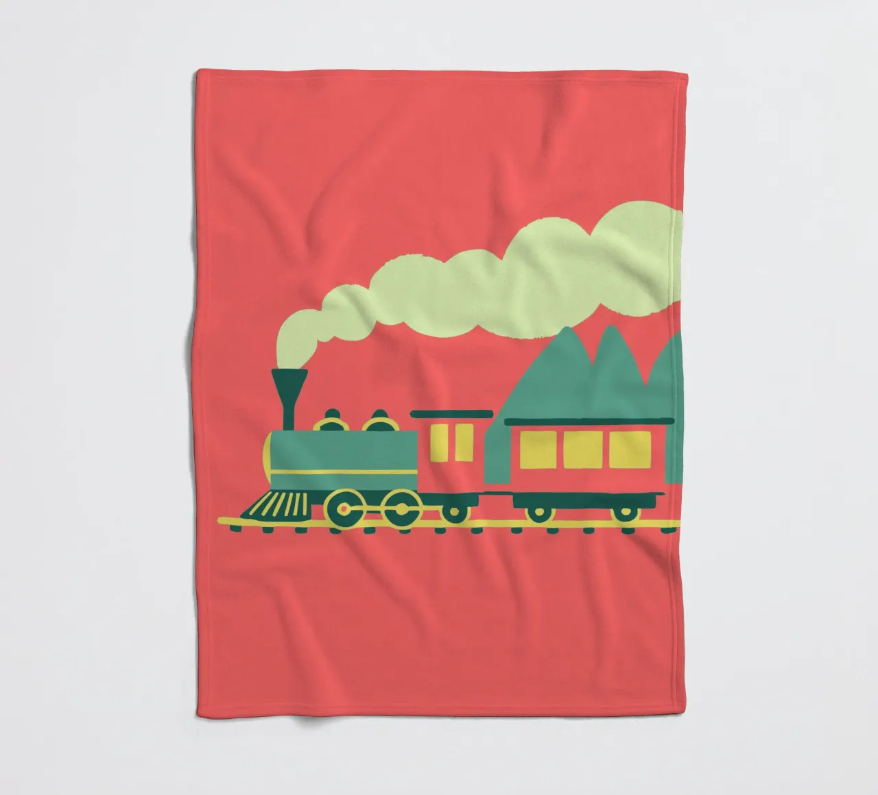 Train fleece blanket by TRENDY POSTER SHOP