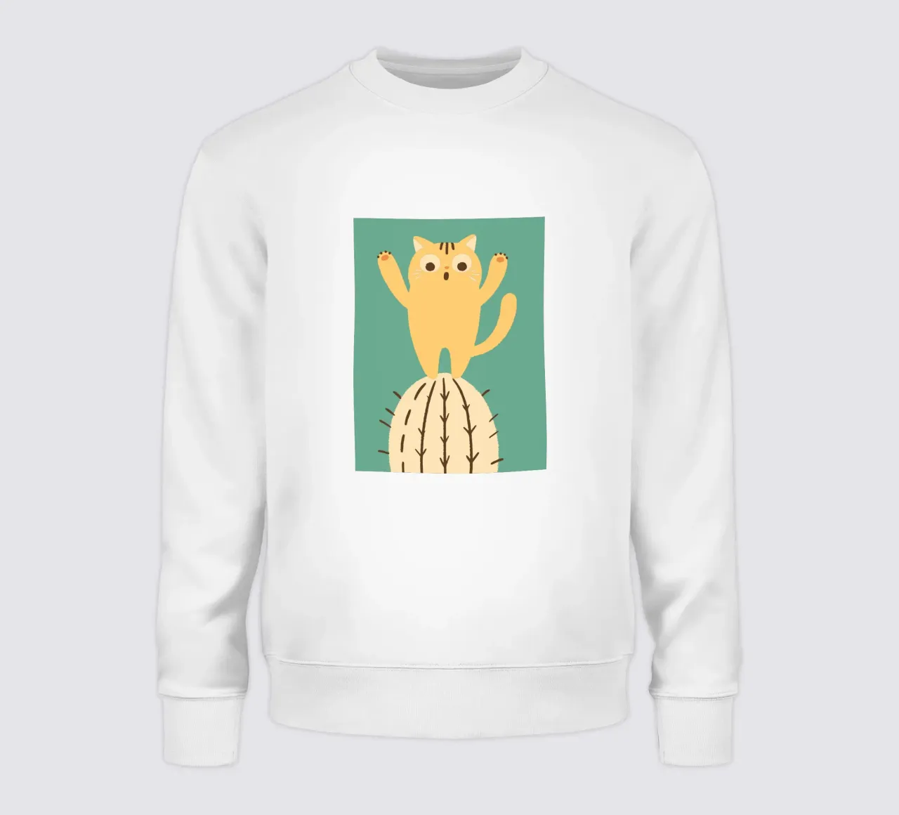 Cat on a Cactus sweatshirt by TRENDY POSTER SHOP
