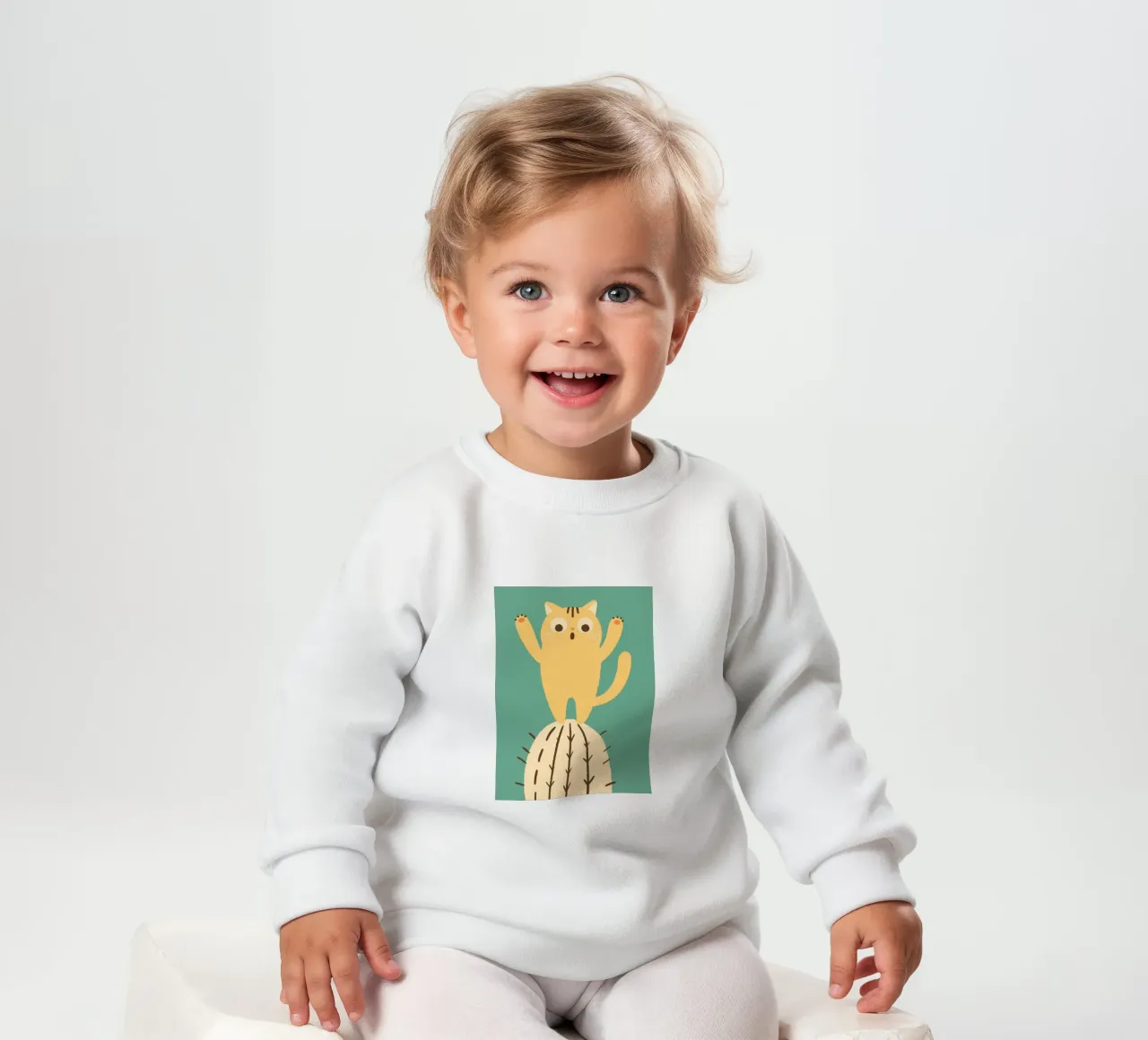 Gatto su un cactus felpa neonato da TRENDY POSTER SHOP