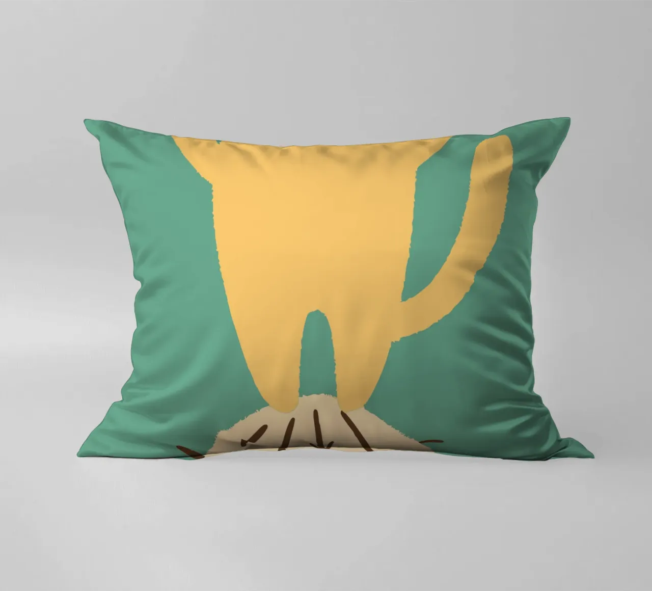 Gatto su un cactus cuscino da TRENDY POSTER SHOP