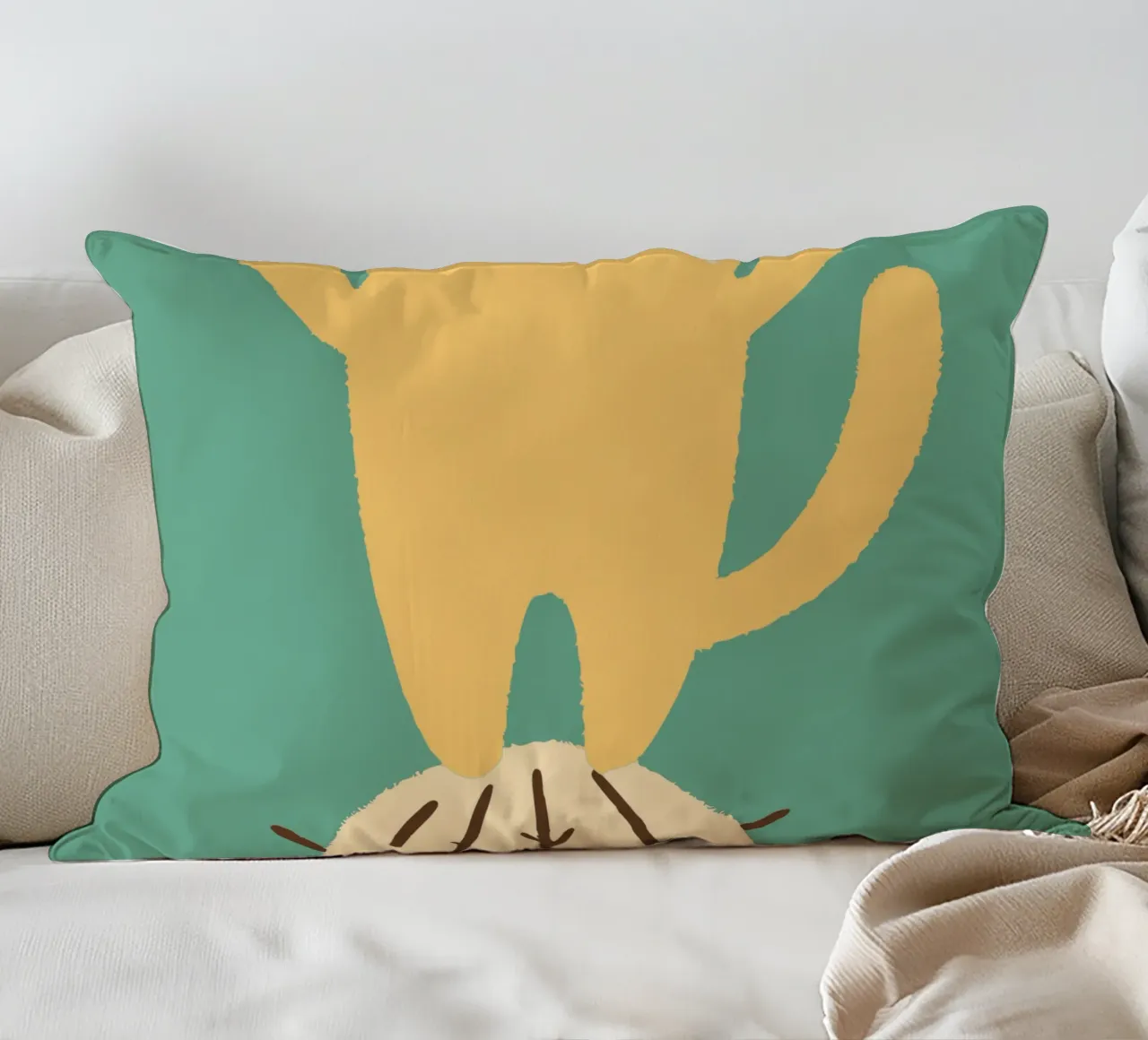 Gatto su un cactus cuscino da TRENDY POSTER SHOP