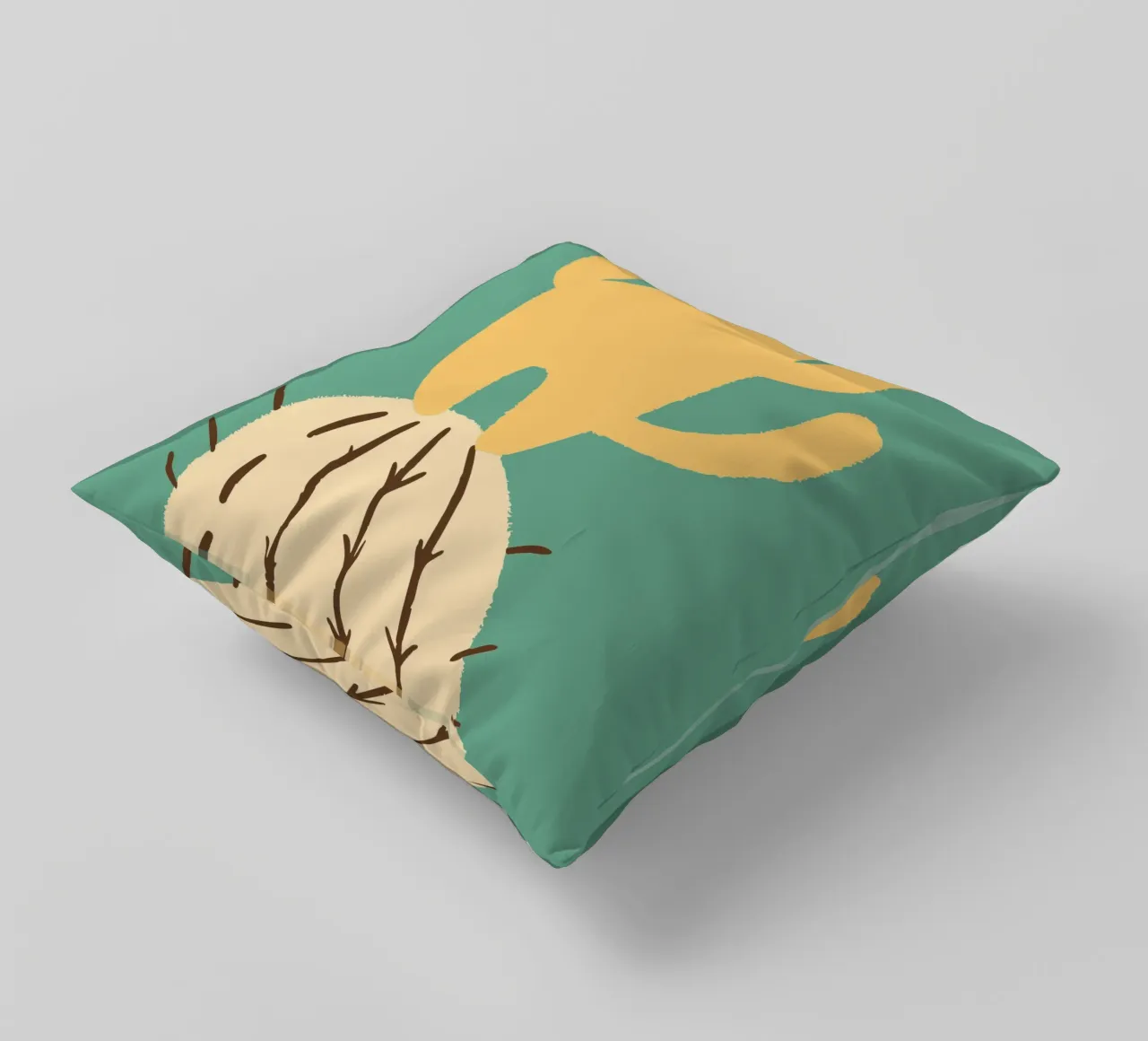 Gatto su un cactus cuscino da TRENDY POSTER SHOP