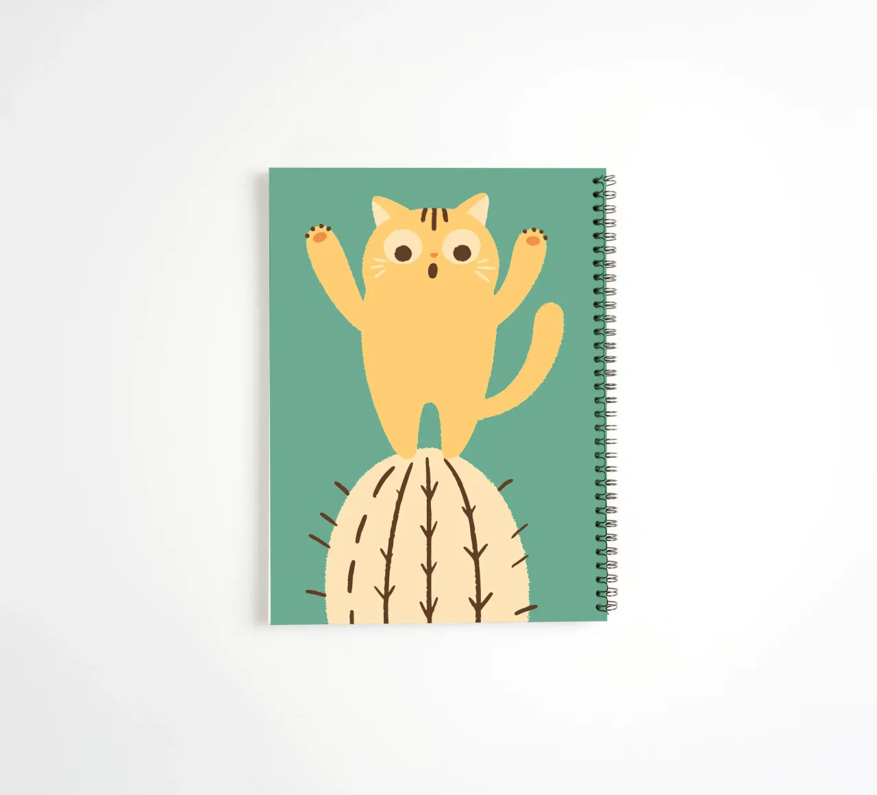 Cat on a Cactus spiral notebook by TRENDY POSTER SHOP
