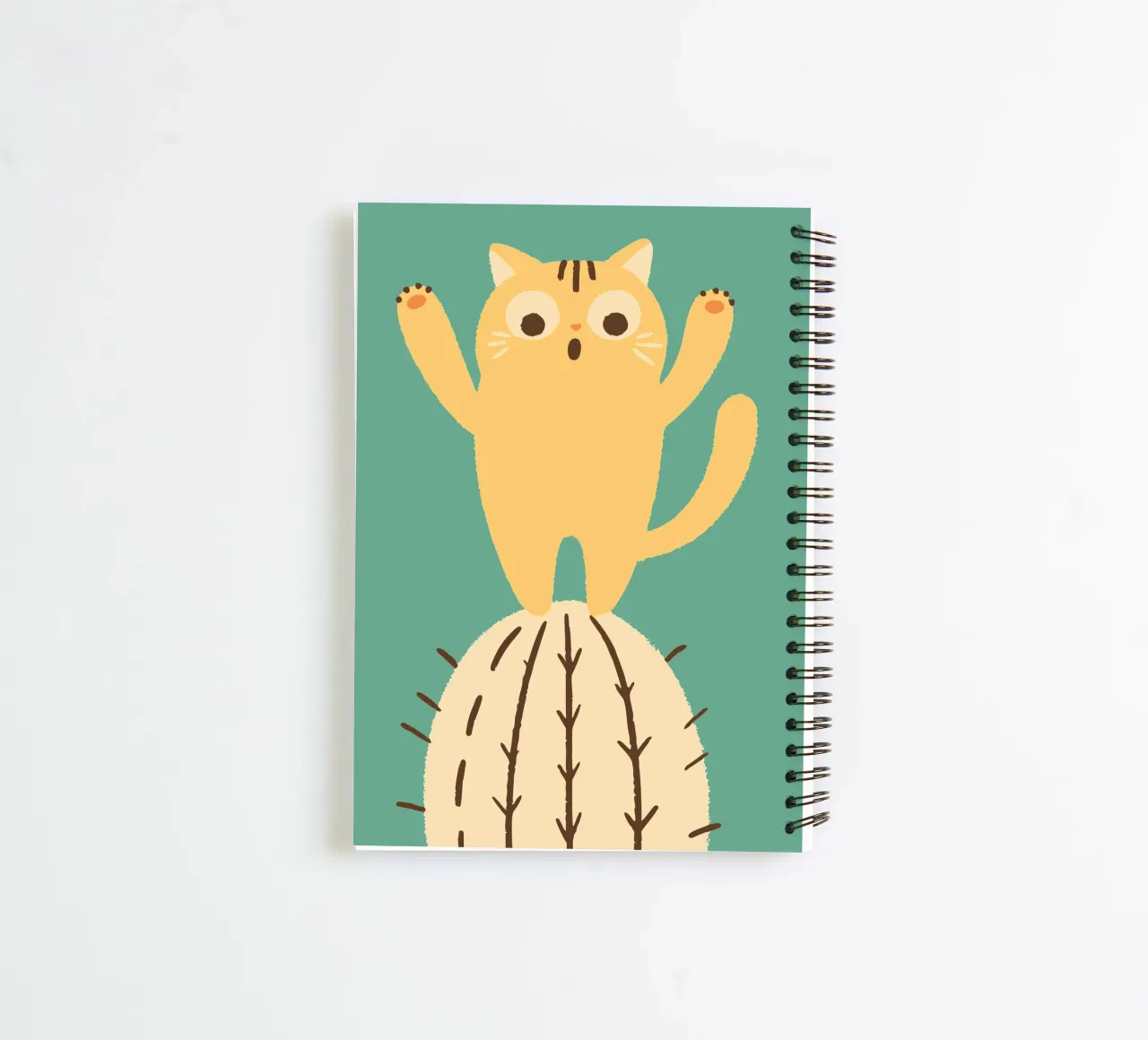 Cat on a Cactus spiral notebook by TRENDY POSTER SHOP
