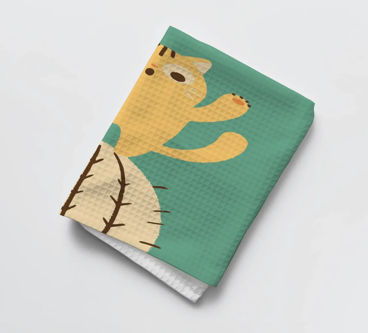 Gatto su un cactus canovaccio da cucina da TRENDY POSTER SHOP