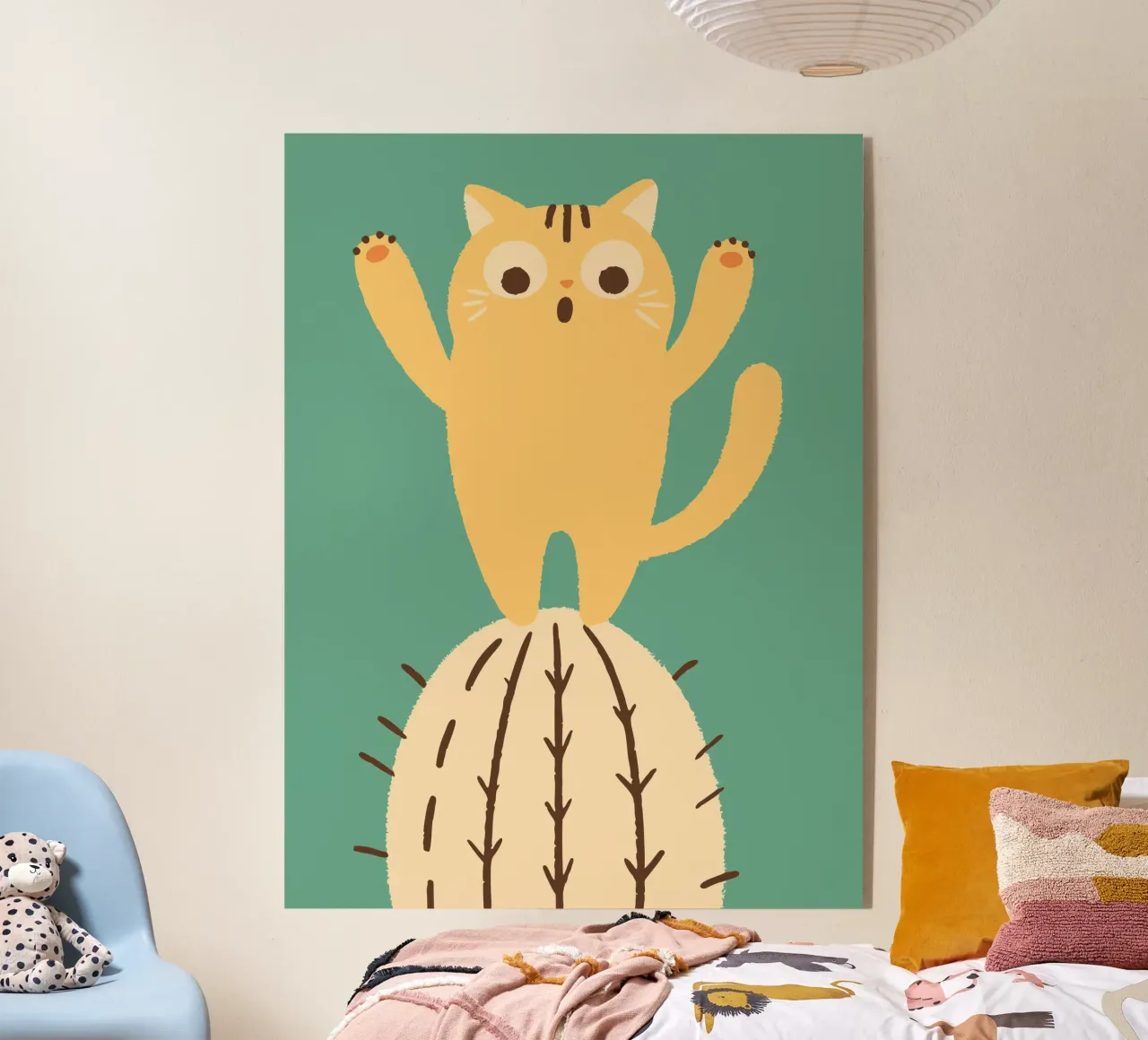 Gatto su un cactus plexiglass da TRENDY POSTER SHOP