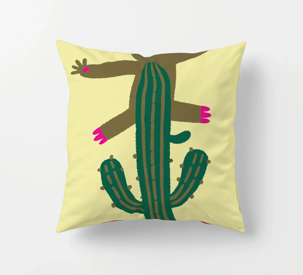 Gatto su un cactus cuscino da TRENDY POSTER SHOP