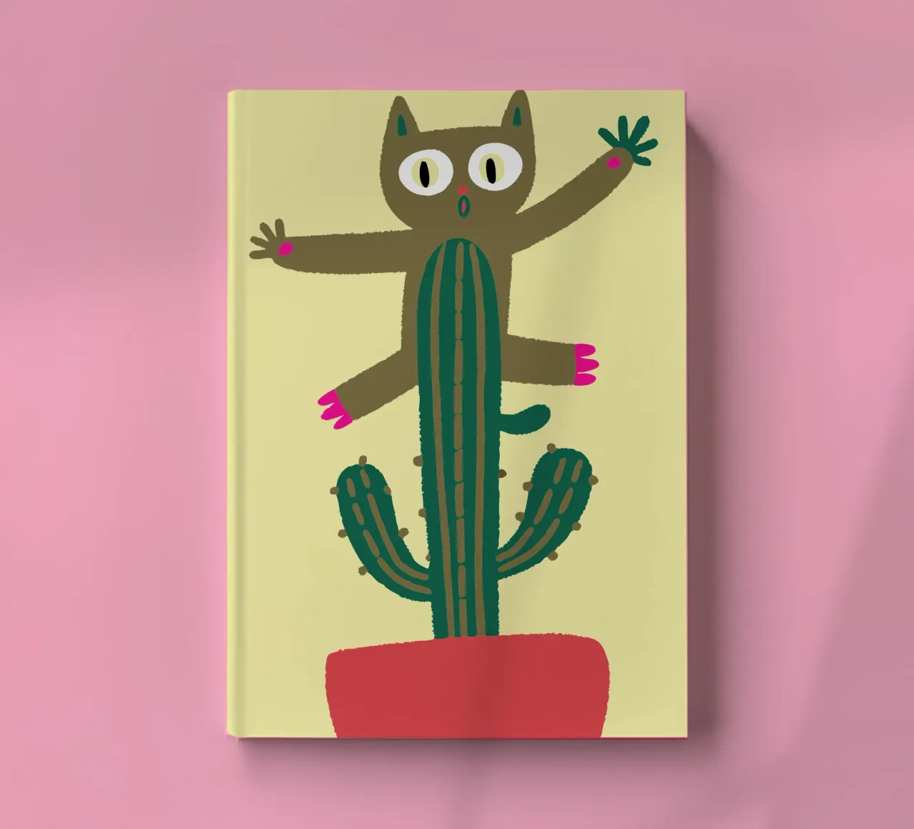 Cat on a Cactus notebook by TRENDY POSTER SHOP