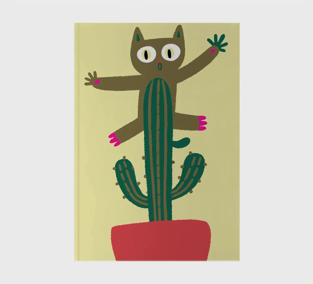 Cat on a Cactus notebook by TRENDY POSTER SHOP