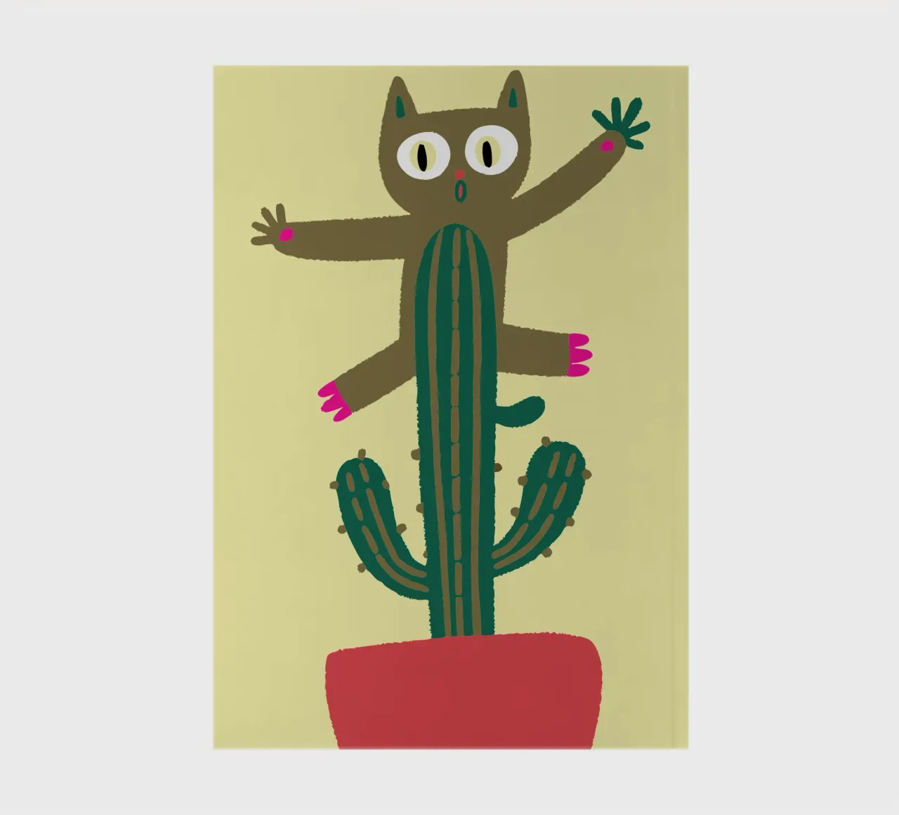 Cat on a Cactus notebook by TRENDY POSTER SHOP